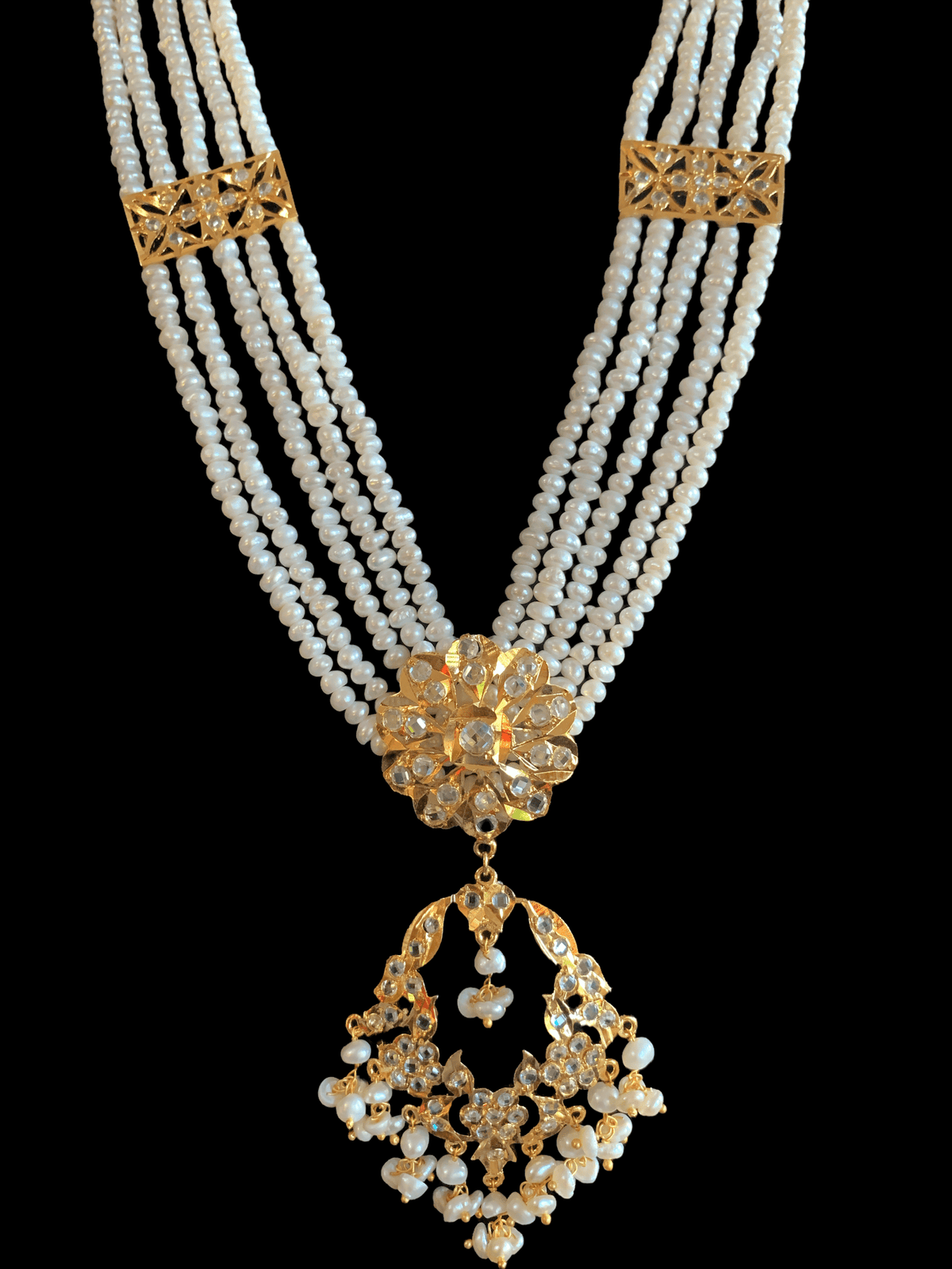 LN81 Madhuri long necklace in fresh water pearls (READY TO SHIP )