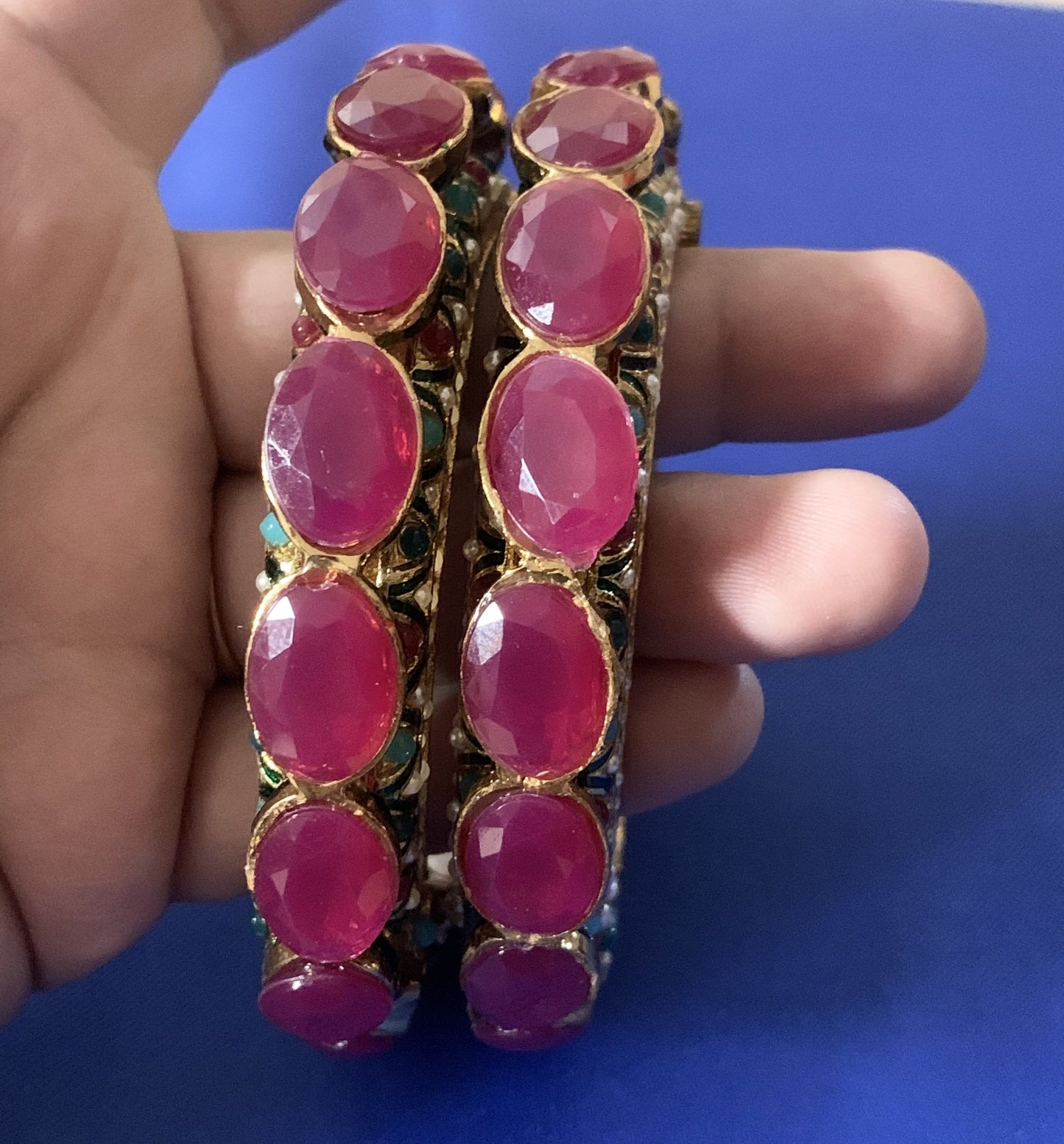 B2 Madhuri Navratan Bangles ( READY TO SHIP )