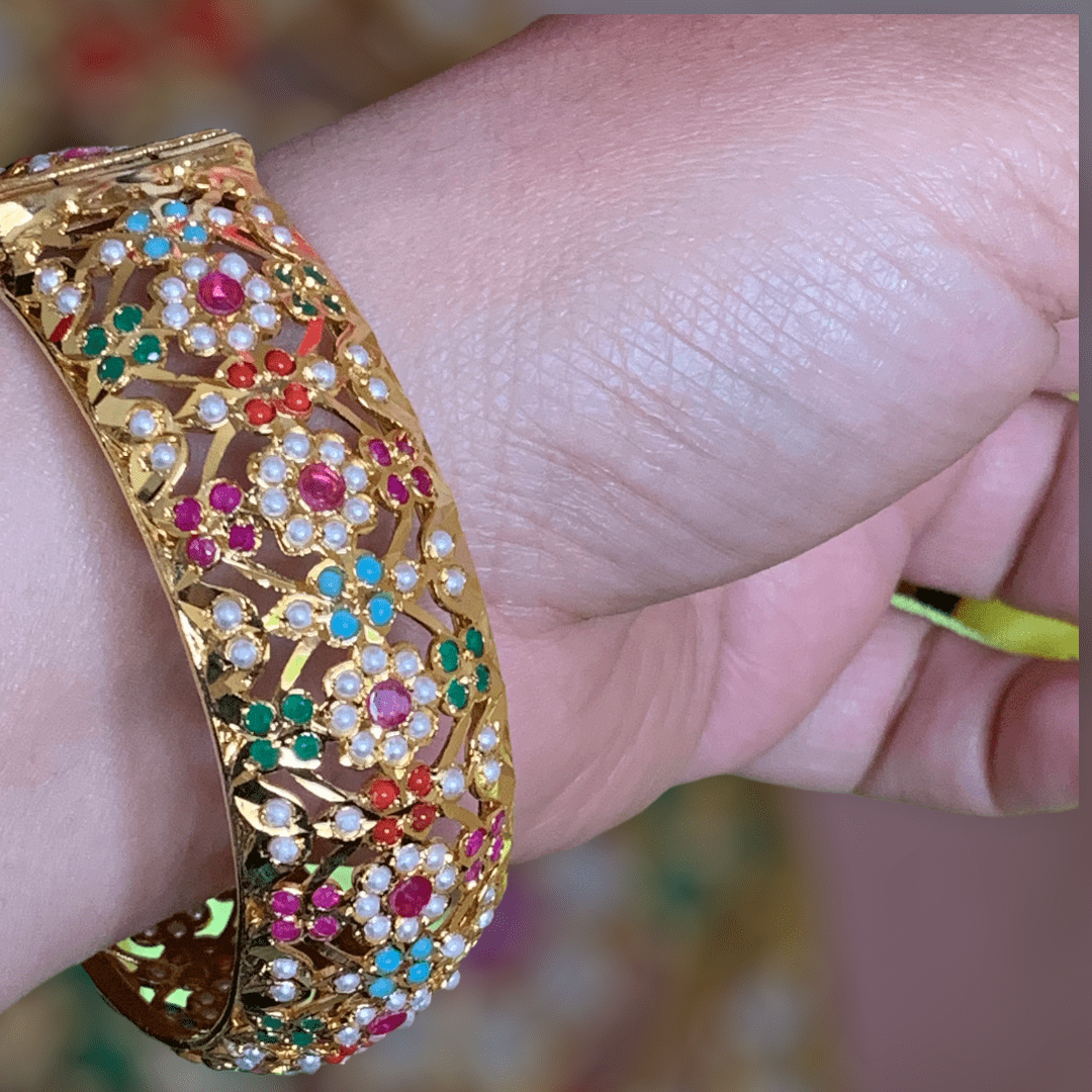B10 Navratan Shibra Bangles ( READY TO SHIP  )