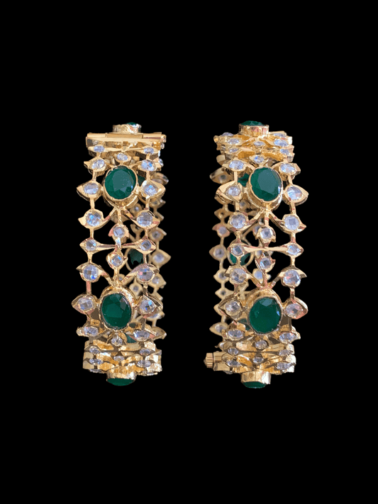 B14 Salma Bangles In Emerald Green ( READY TO SHIP )