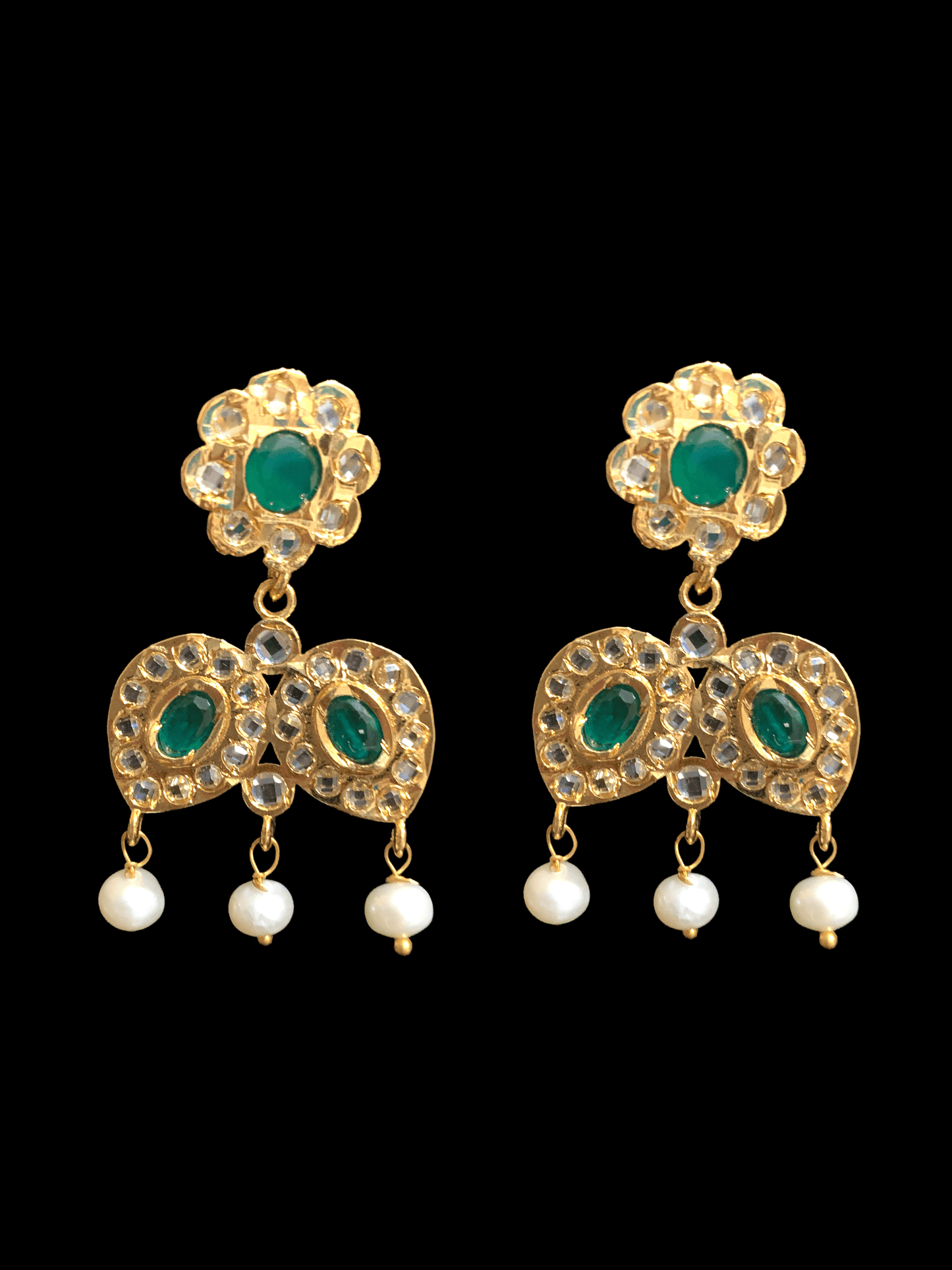 LN21 Sharnaz fresh water pearl necklace in green  ( READY TO SHIP)
