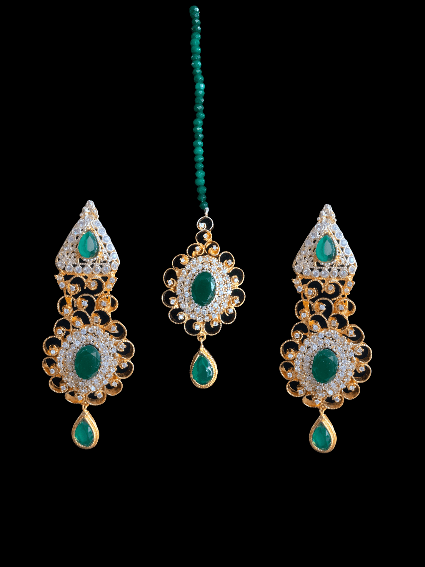 BR79 SIDRA green necklace set ( READY TO SHIP )