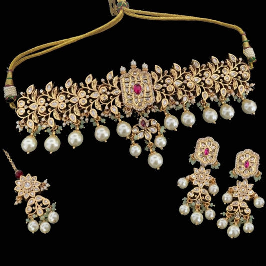 C96 Sidra choker set with tika ( READY TO SHIP )