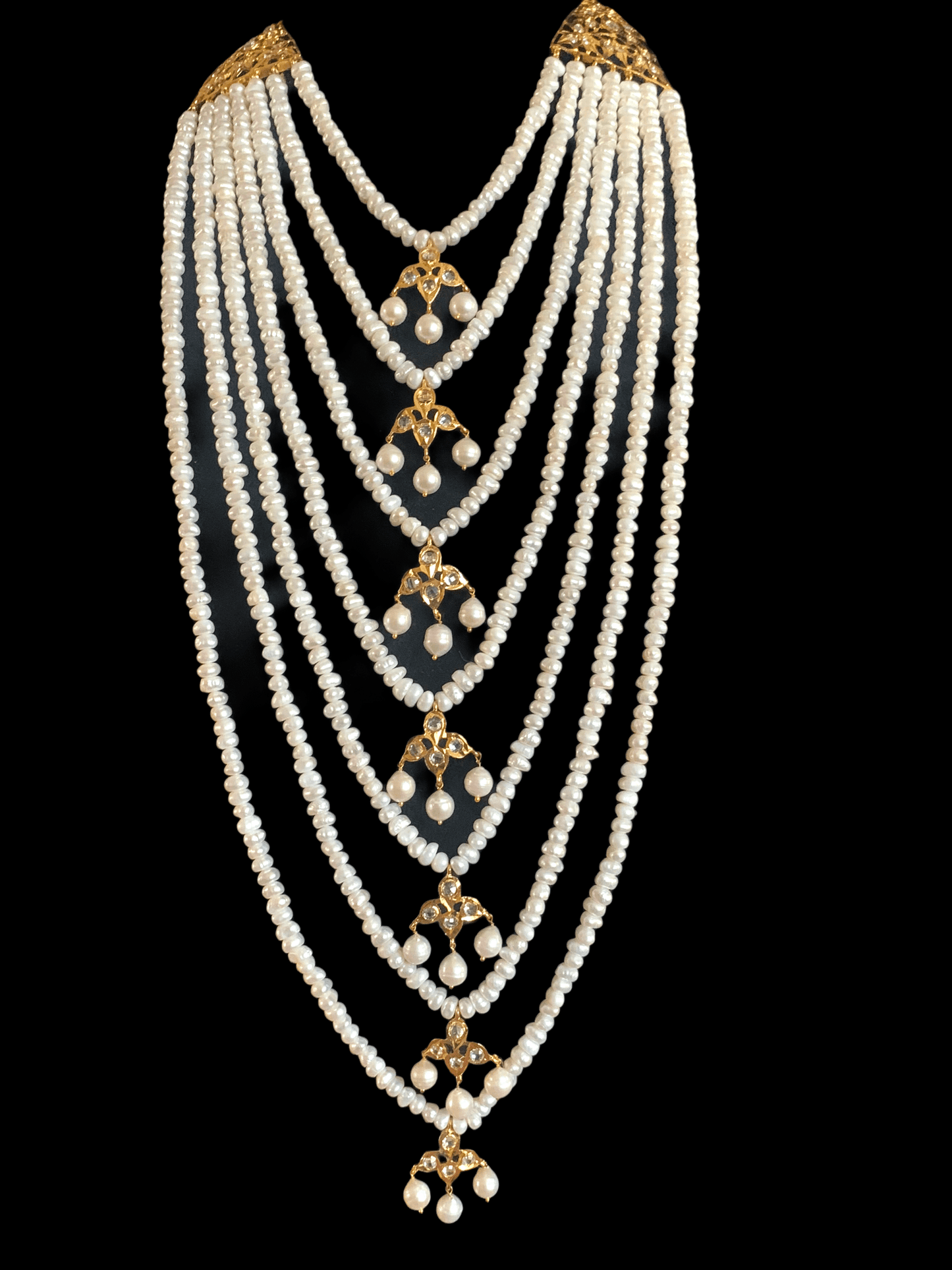 SAT64 Hyderabadi satlada in fresh water pearls ( READY TO SHIP )