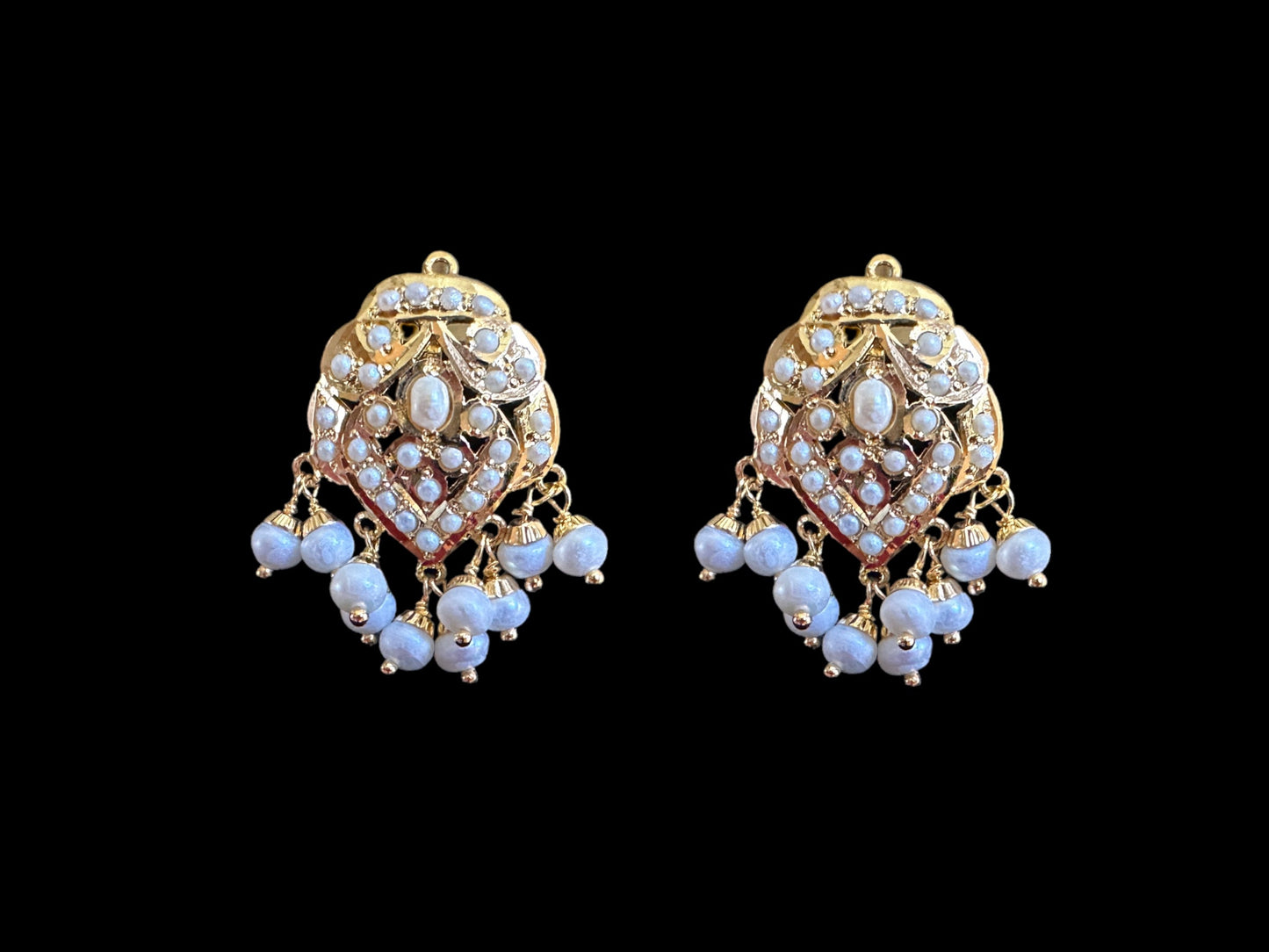 Fresh water pearl gold plated silver pendant set with earrings ( READY TO SHIP )