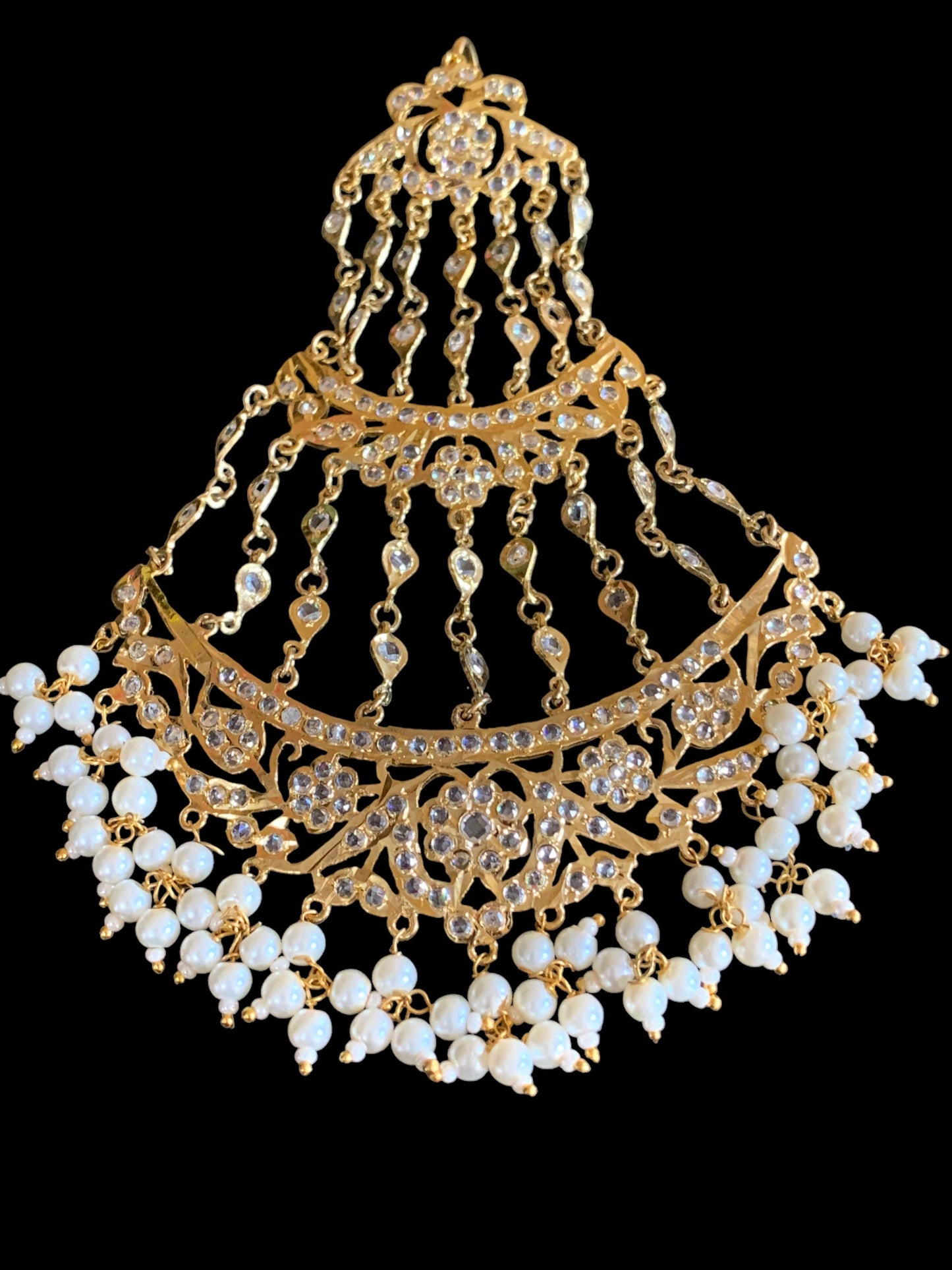 DJHR61 ANAITA Jhoomar in pearls    ( SHIPS IN 1 WEEK )