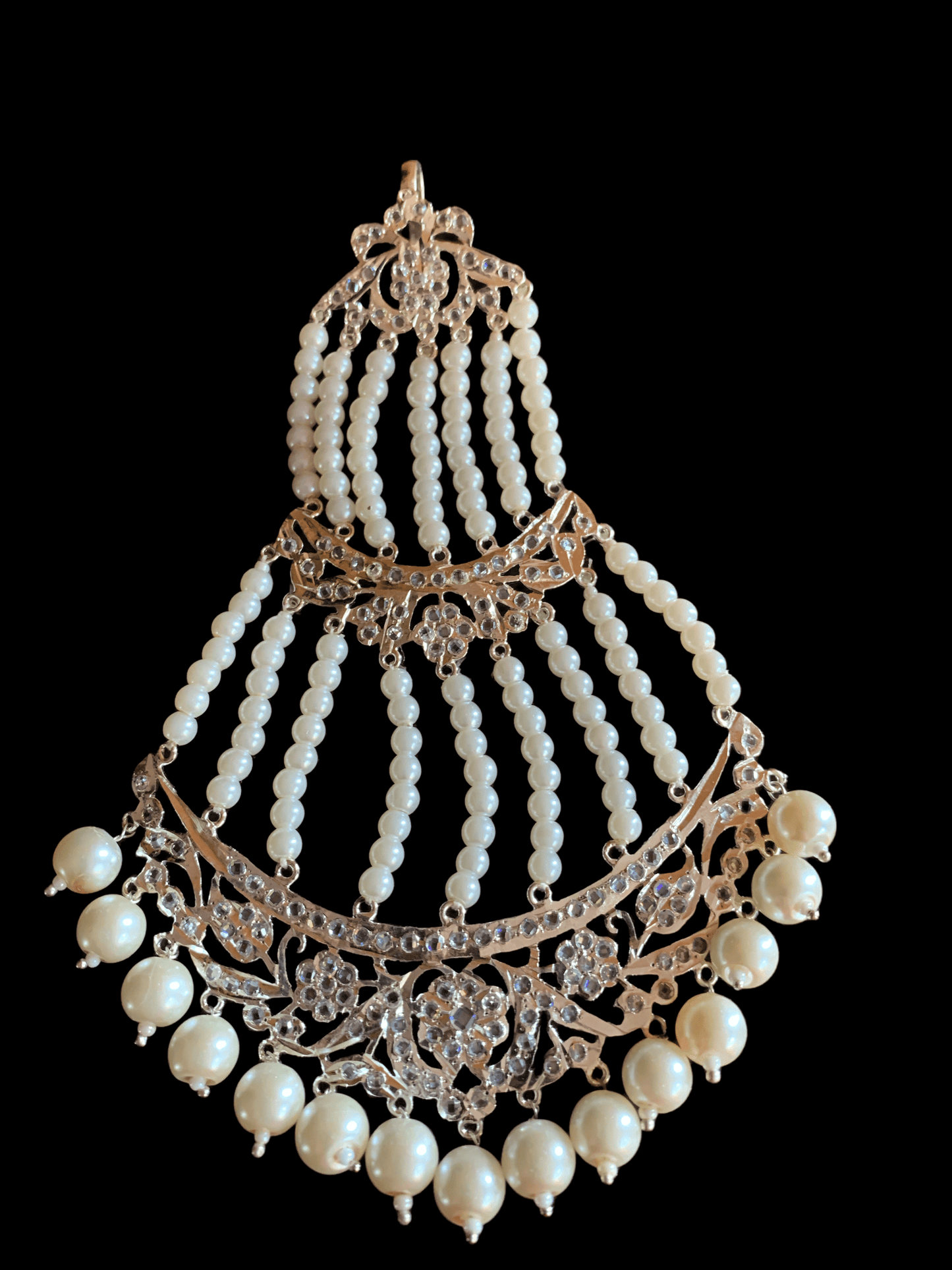 DJHR16  Insia silver plated  jhoomar ( READY TO SHIP)