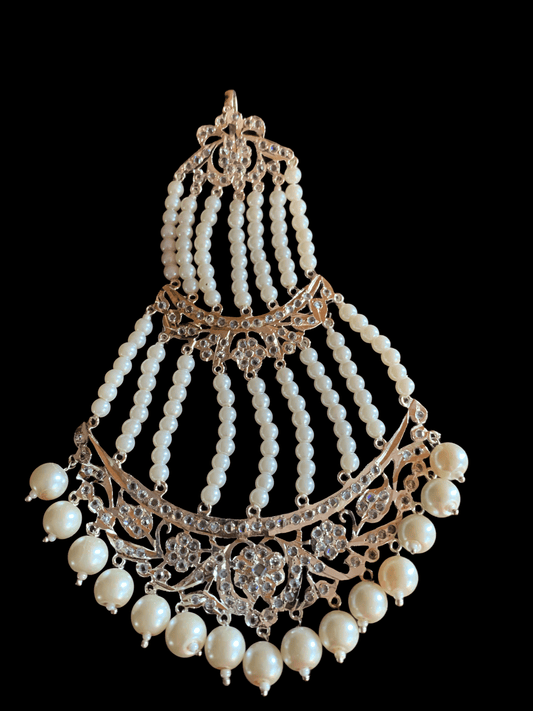 DJHR16  Insia silver plated  jhoomar ( READY TO SHIP)