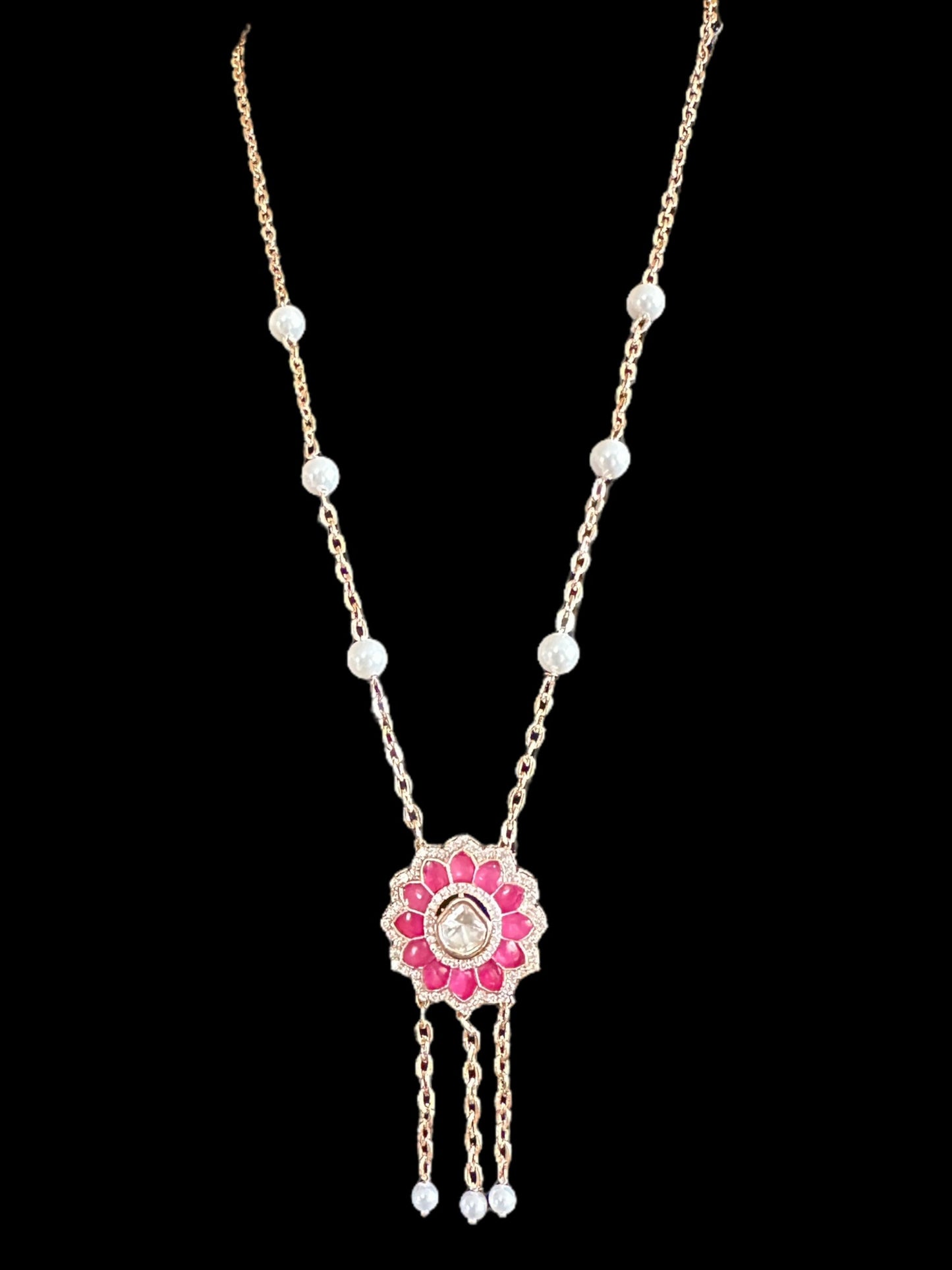 PS363  Eliza rose gold plated necklace ( READY TO SHIP )