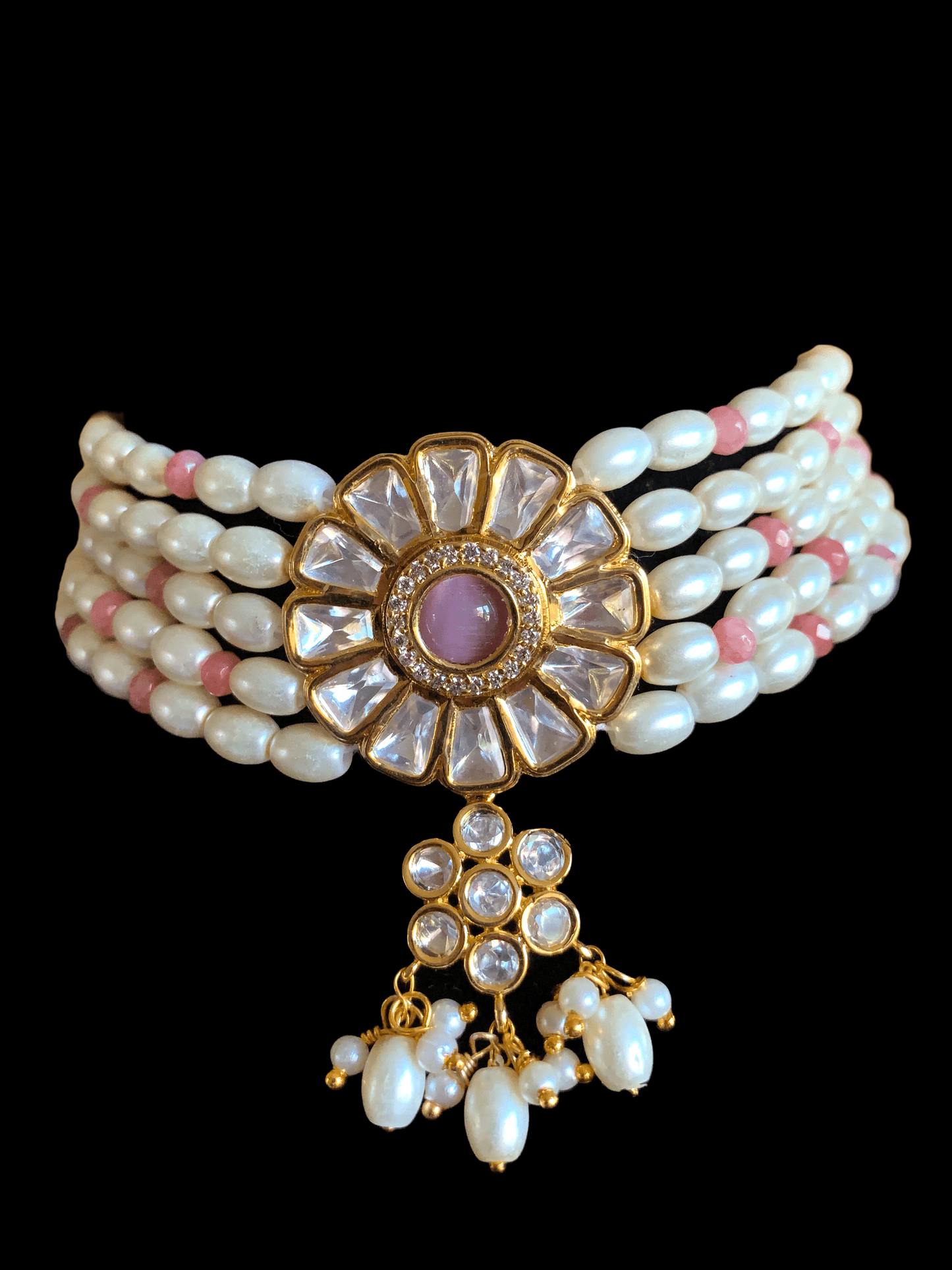 C139  polki choker with earrings ( READY TO SHIP )