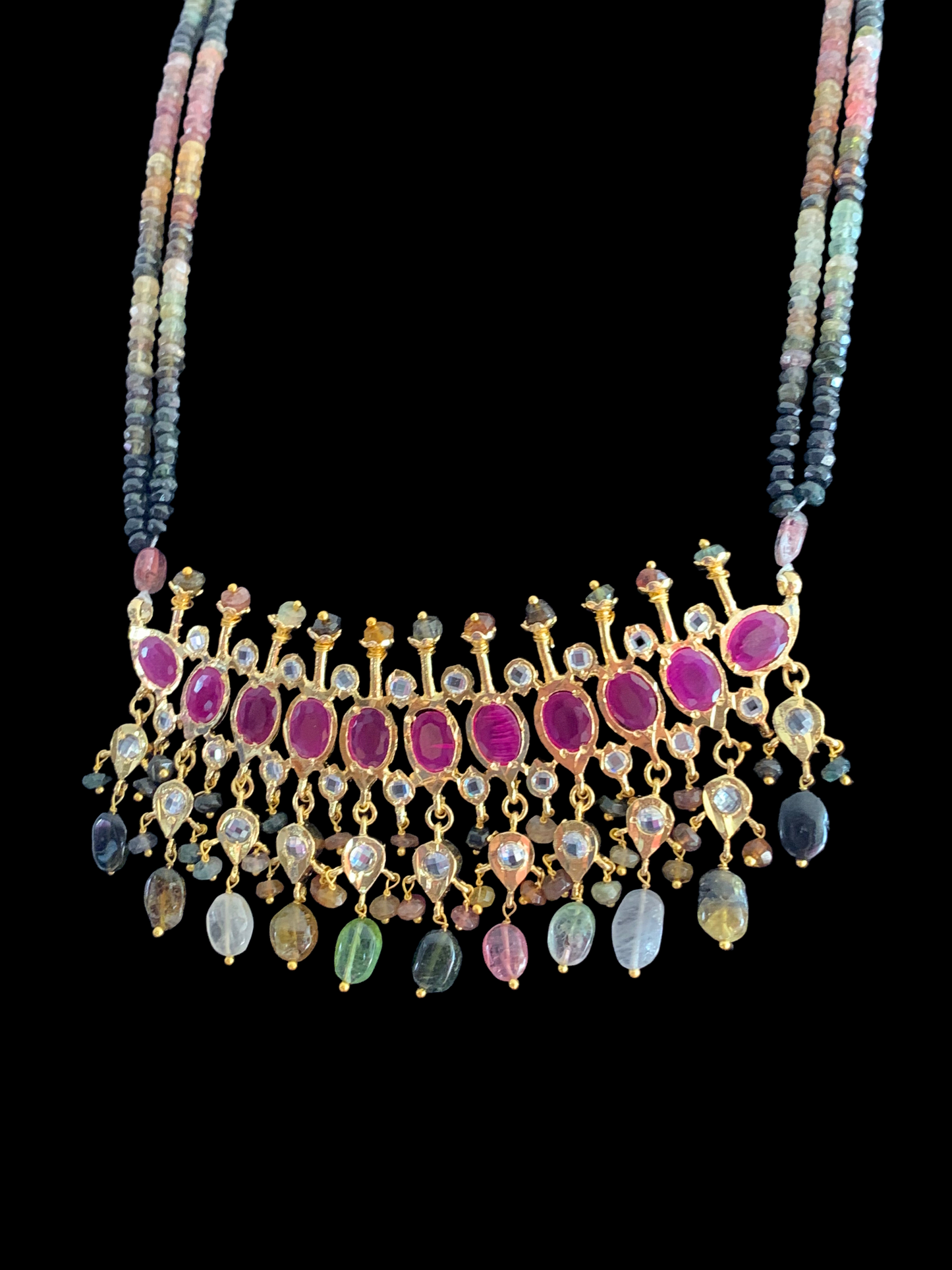 PS302 Tirmani in tourmaline  beads( READY TO SHIP  )