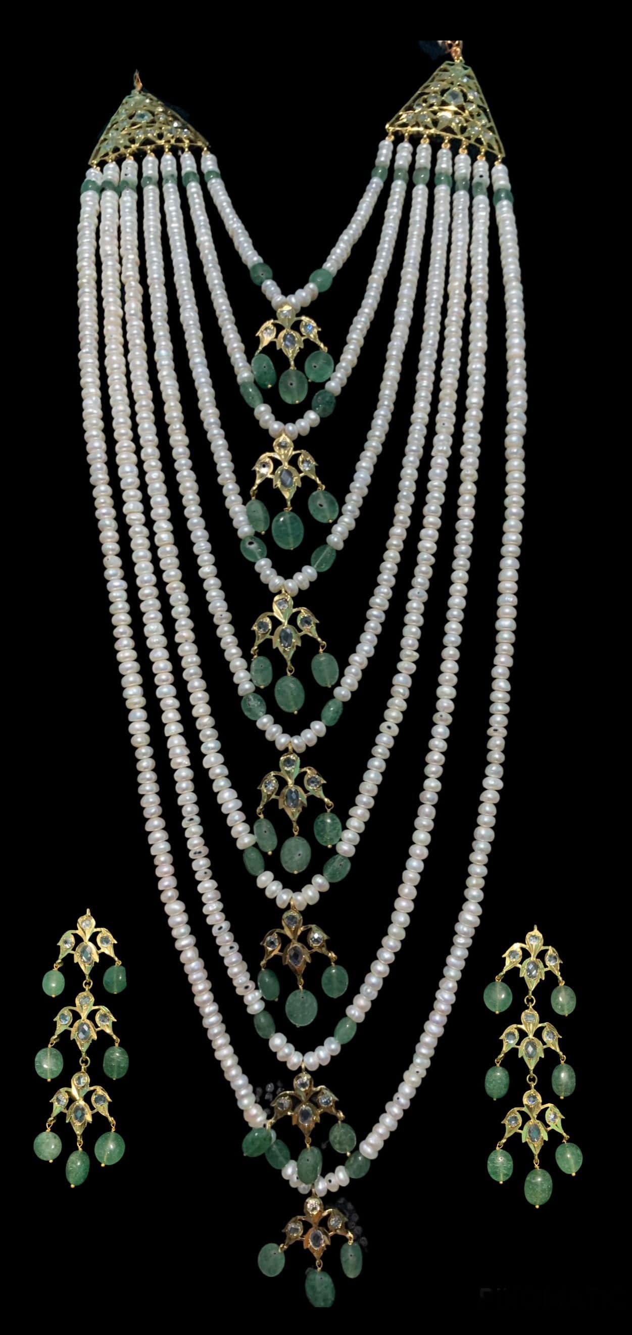 SAT35 Hyderabadi satlada in Zambian emeralds ( SHIPS IN 2 WEEKS )