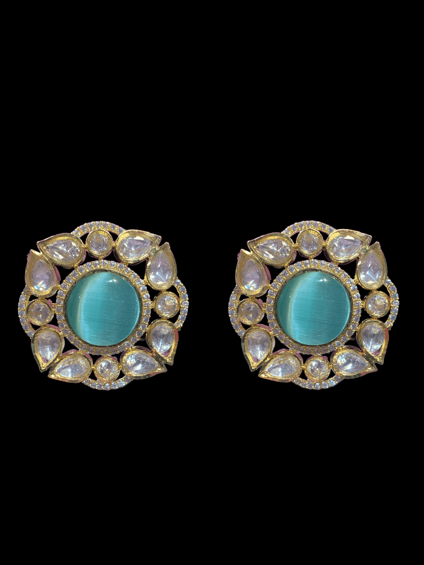 ET551 Gold plated polki tops ( READY TO SHIP)