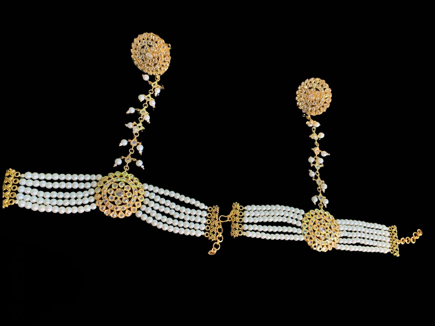 HP12 Trikha haath Phool (pearls  )  -ONE PAIR( READY TO SHIP  )