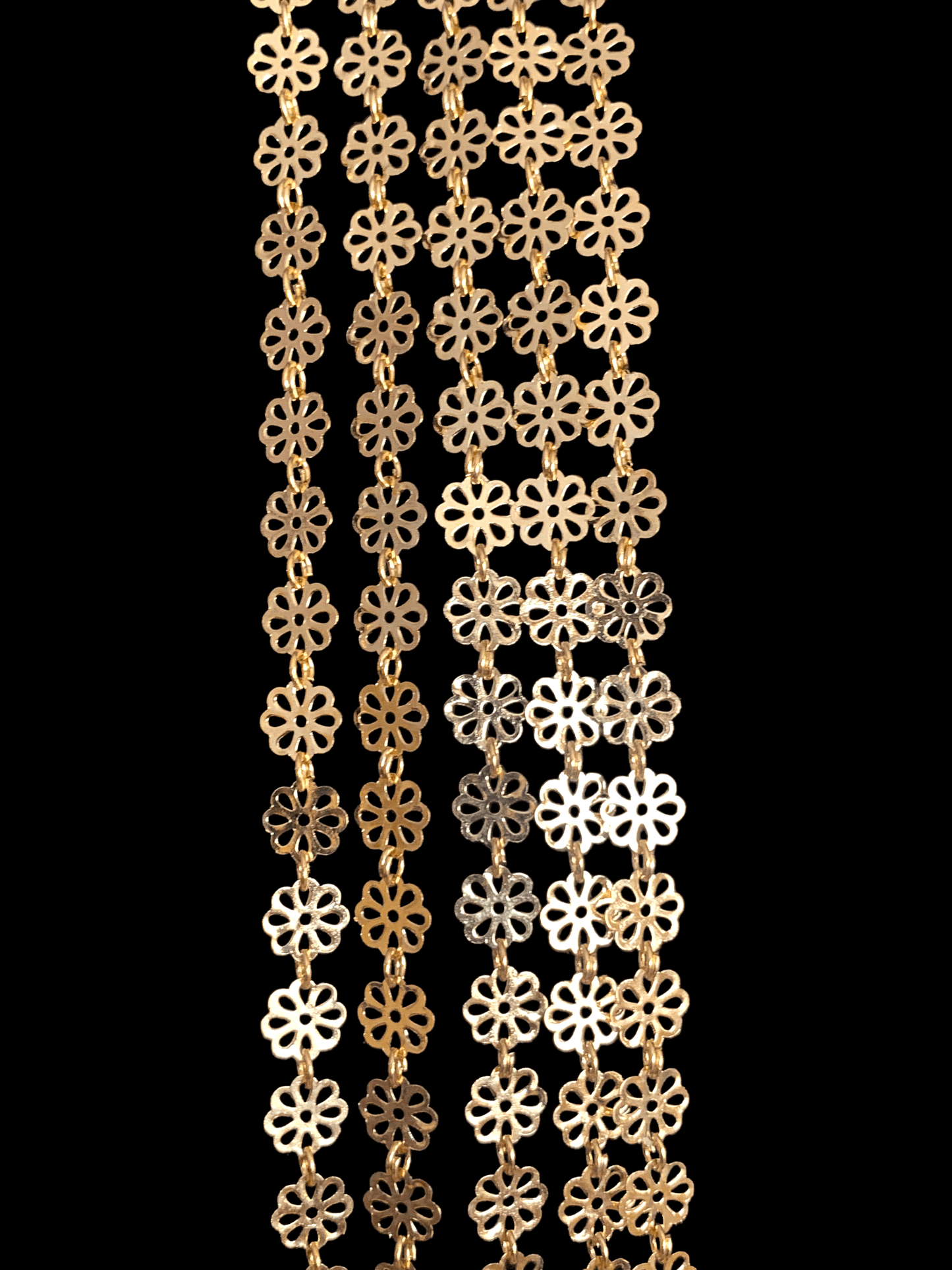 LN147 Chandan haar necklace  in gold plating  ( SHIPS IN 3 WEEKS )