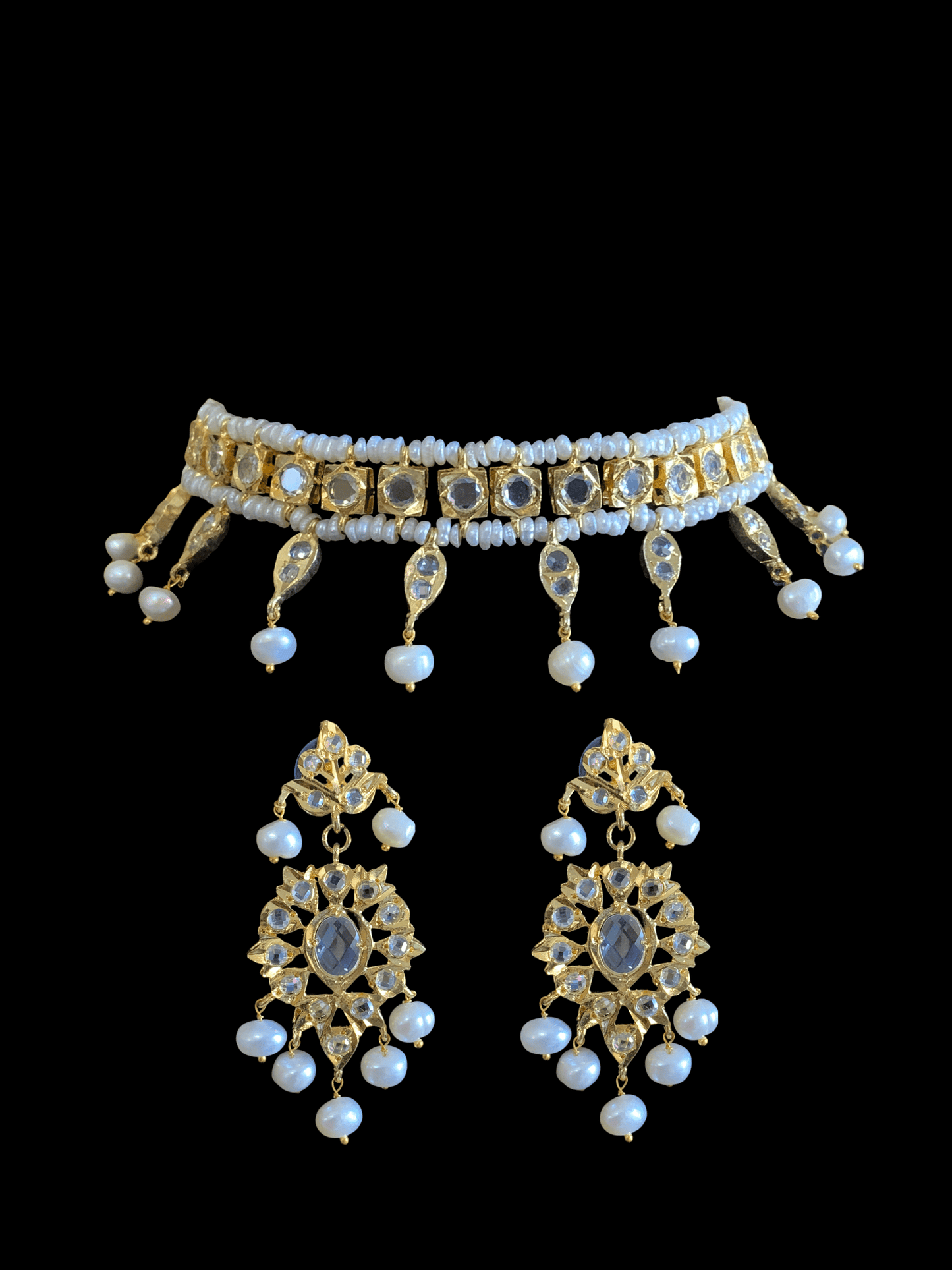 C129 Marina fresh water  pearls necklace set (SHIPS IN 4 WEEKS )