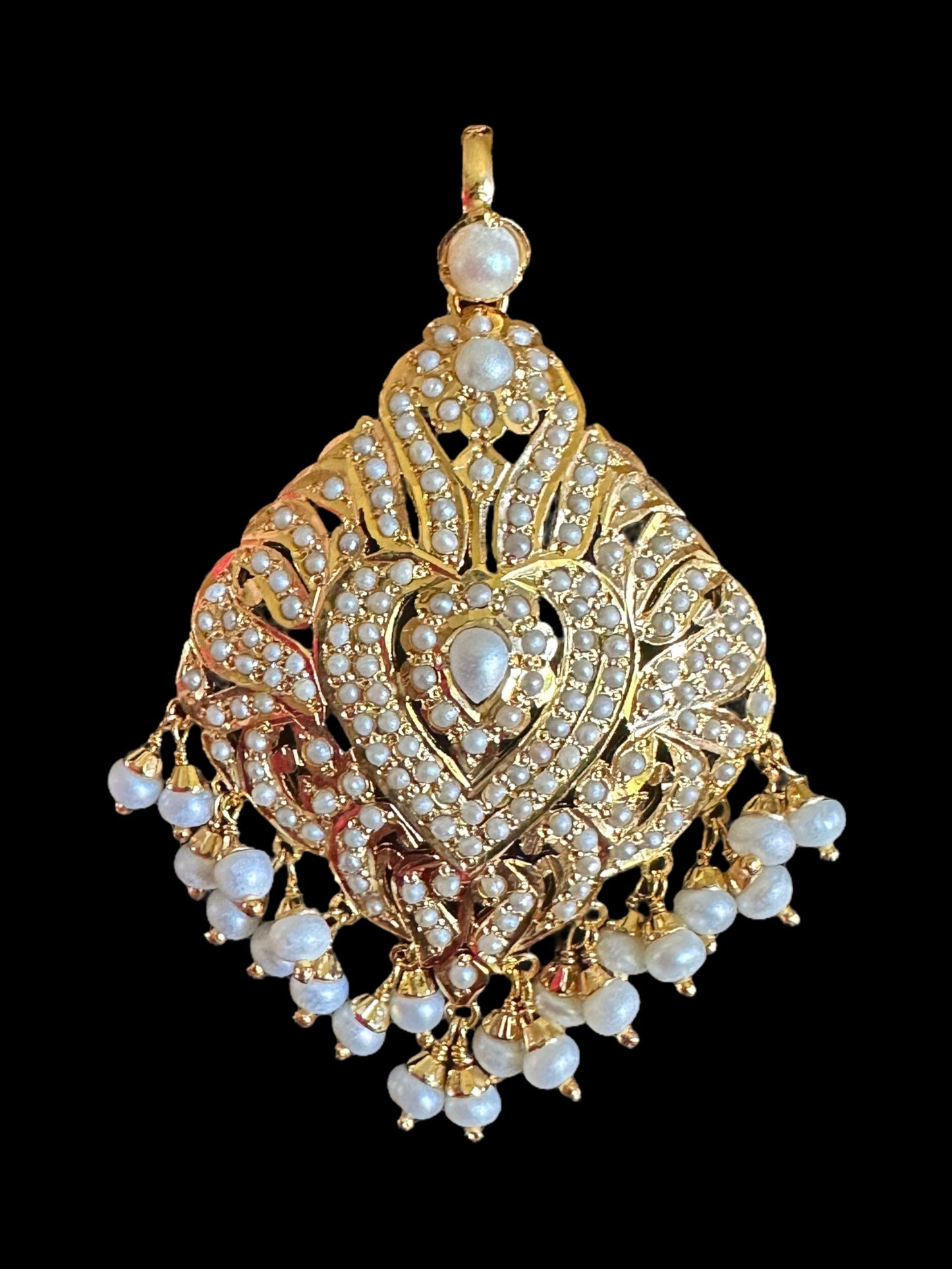 Fresh water pearl gold plated silver pendant set  ( SHIPS IN 5 WEEKS )