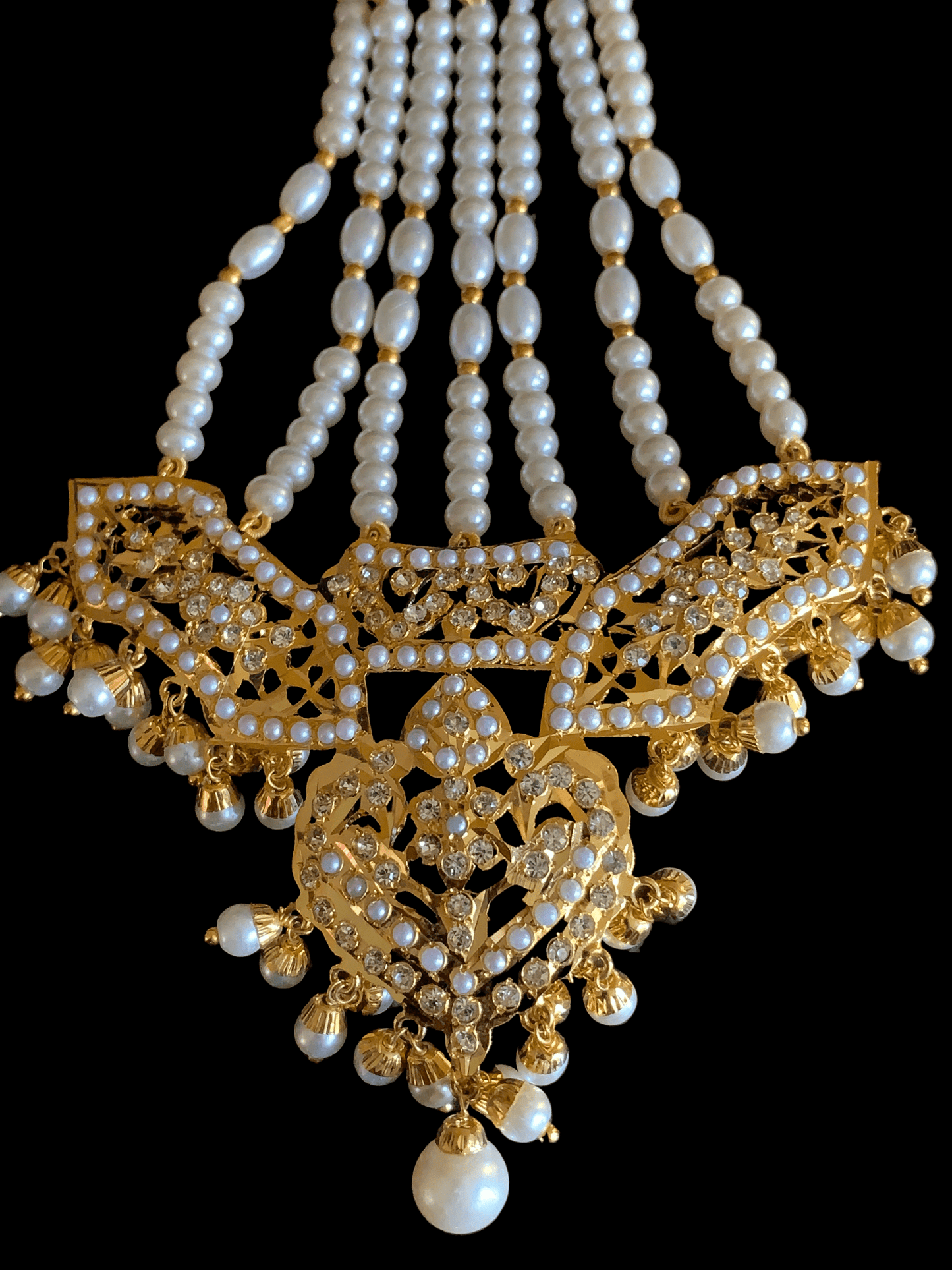 DJHR30 ASMITA jhoomar in pearls ( READY TO SHIP)