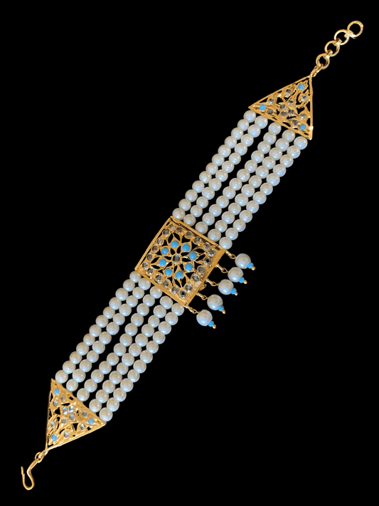B73 Ariha  pearl bracelet - feroza     ( READY TO SHIP )