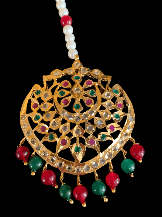 DJTK123 Shana tika / tikka In red green  ( SHIPS IN 3 WEEKS )