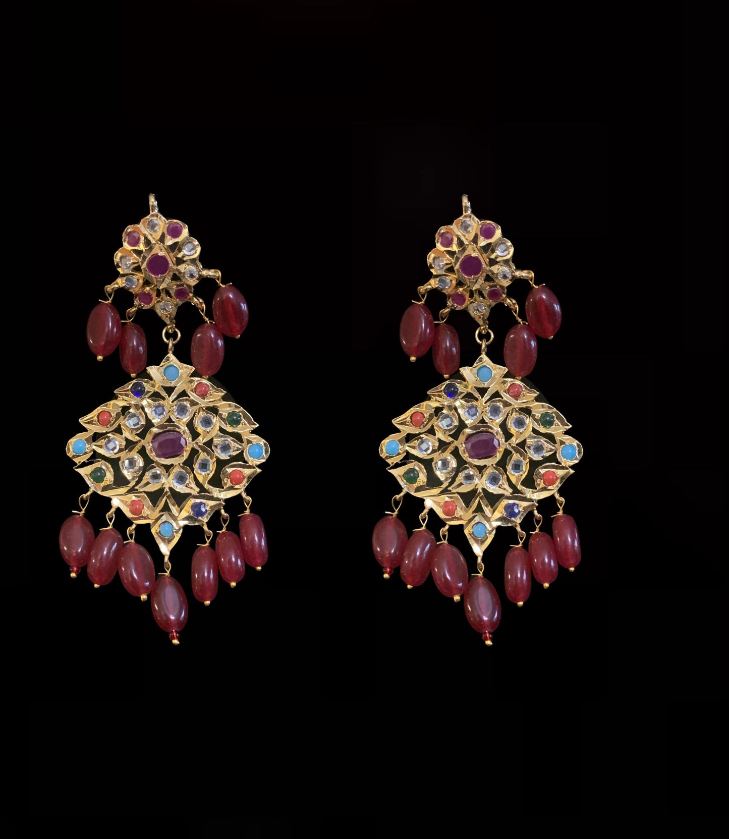 Lekha choker set in Navratan ( shell pearls  ) ( READY TO SHIP )