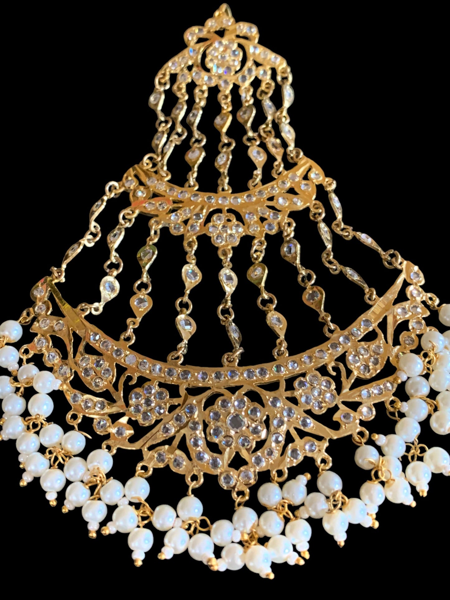 DJHR61 ANAITA Jhoomar in pearls    ( SHIPS IN 1 WEEK )