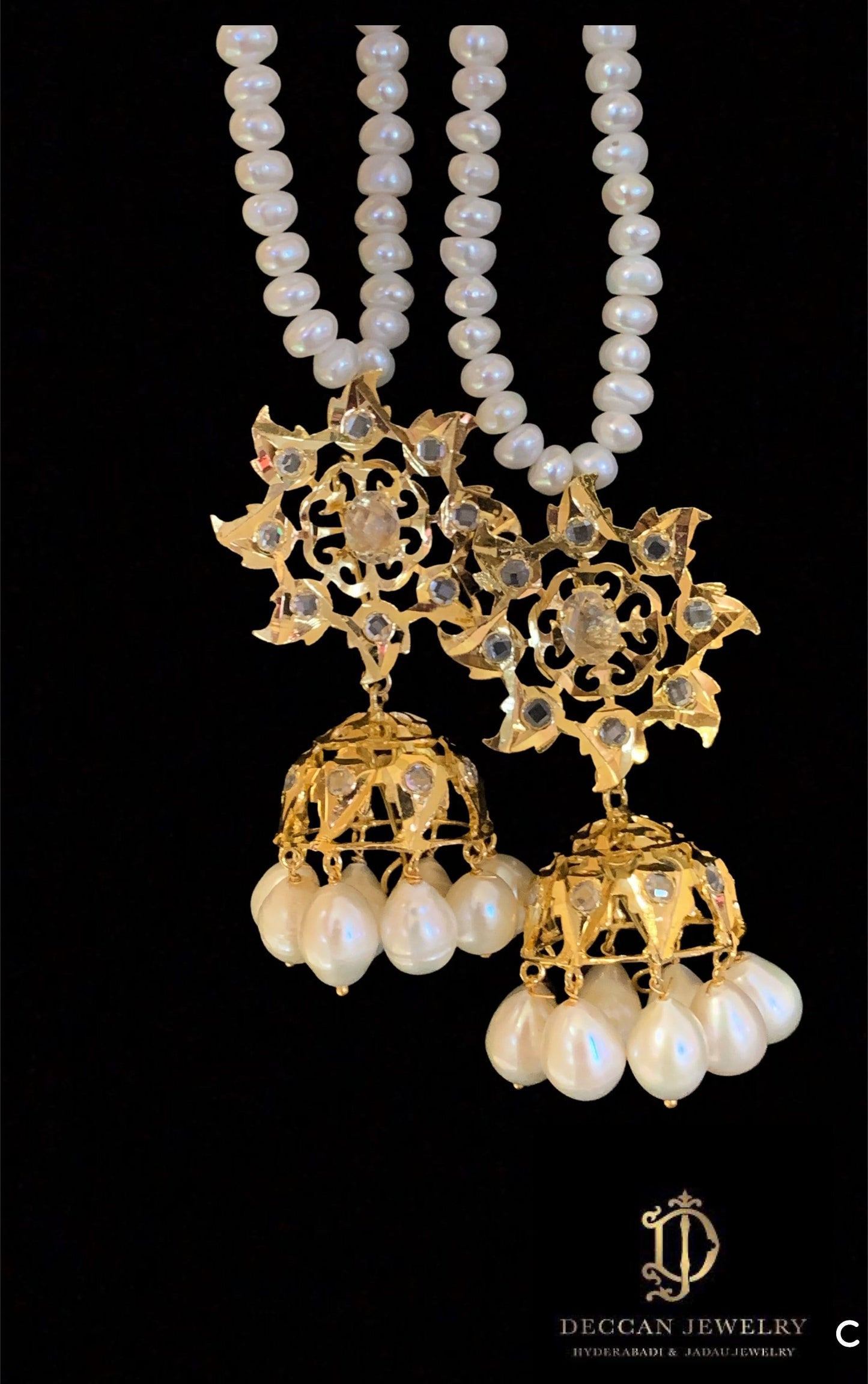 Insia jadavi lacha in fresh water pearls ( SHIPS IN 1 WEEK )
