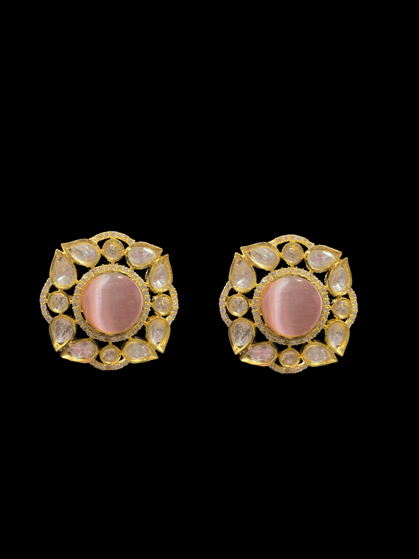 ET551 Gold plated polki tops ( READY TO SHIP)