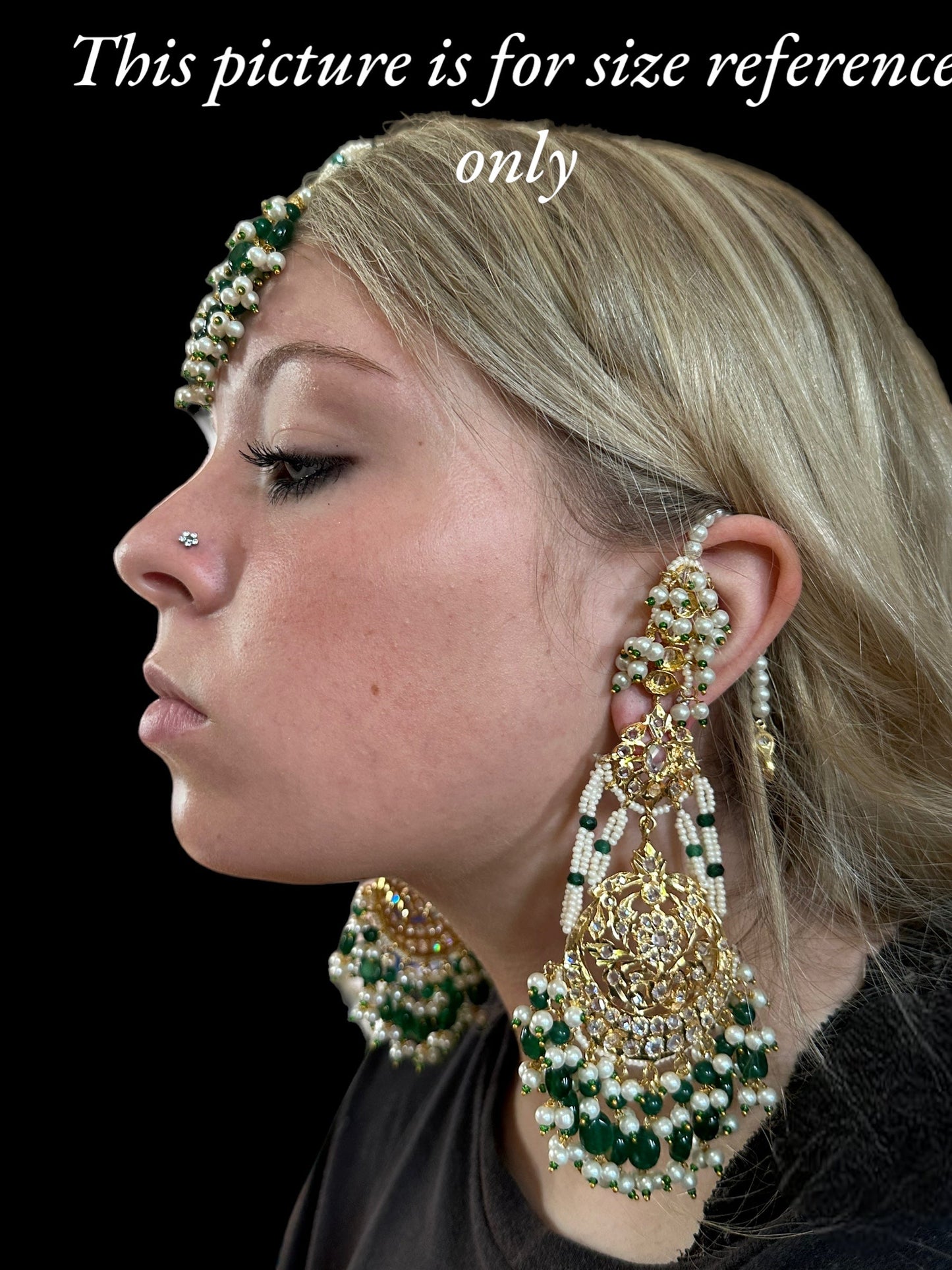 DJET44 Romana earrings tika in rubies   ( READY TO SHIP )