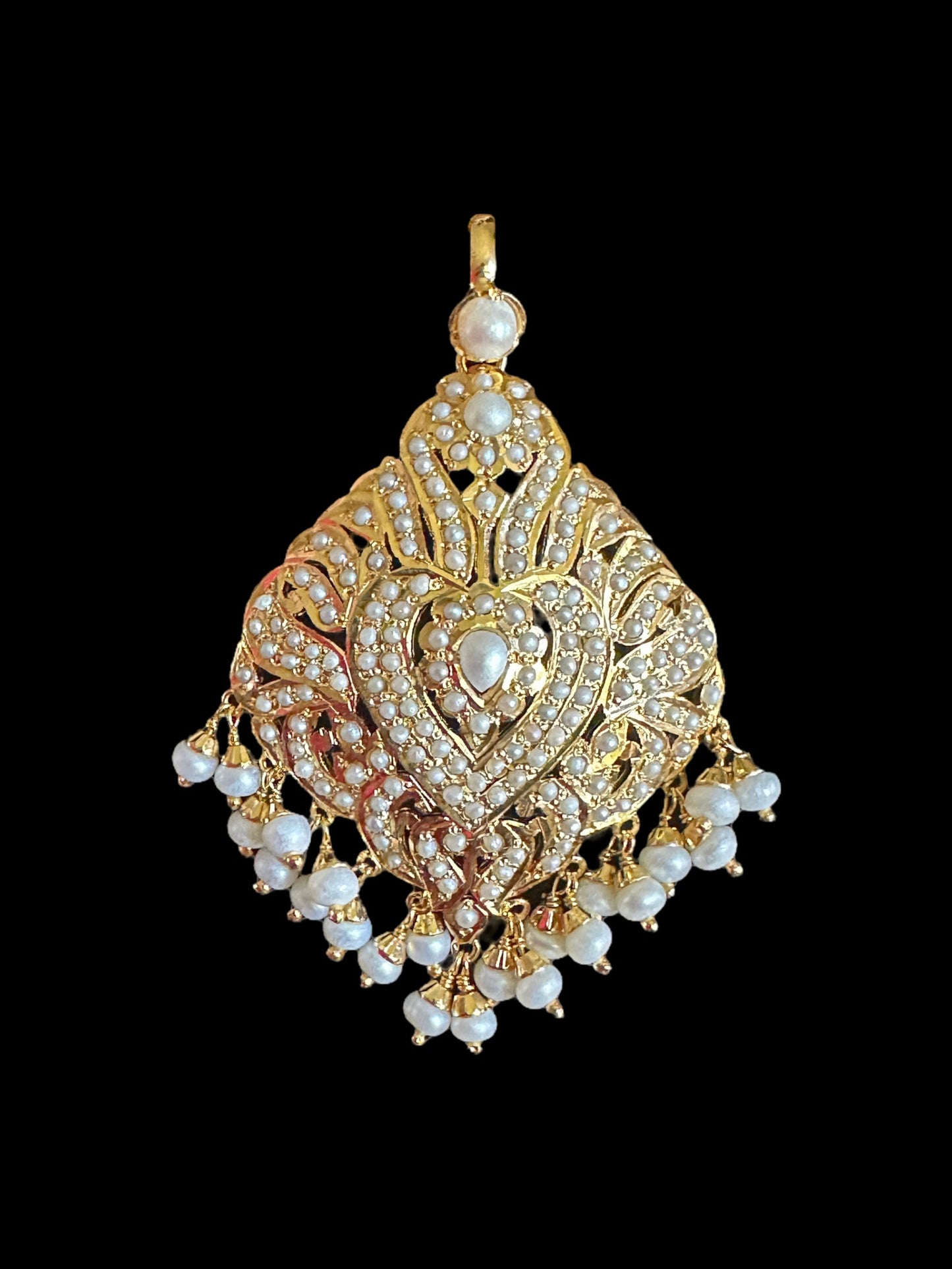 Fresh water pearl gold plated silver pendant set  ( SHIPS IN 5 WEEKS )