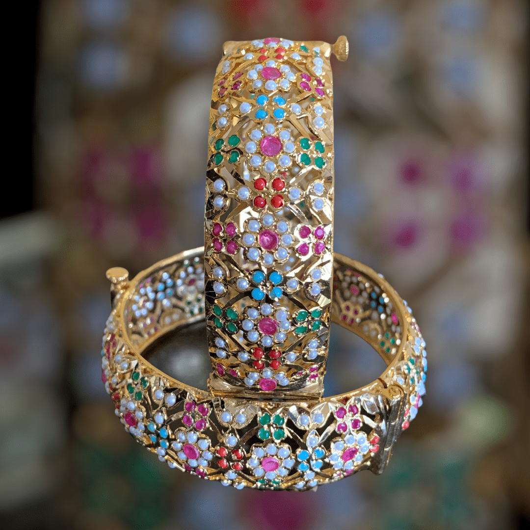B10 Navratan Shibra Bangles ( READY TO SHIP  )