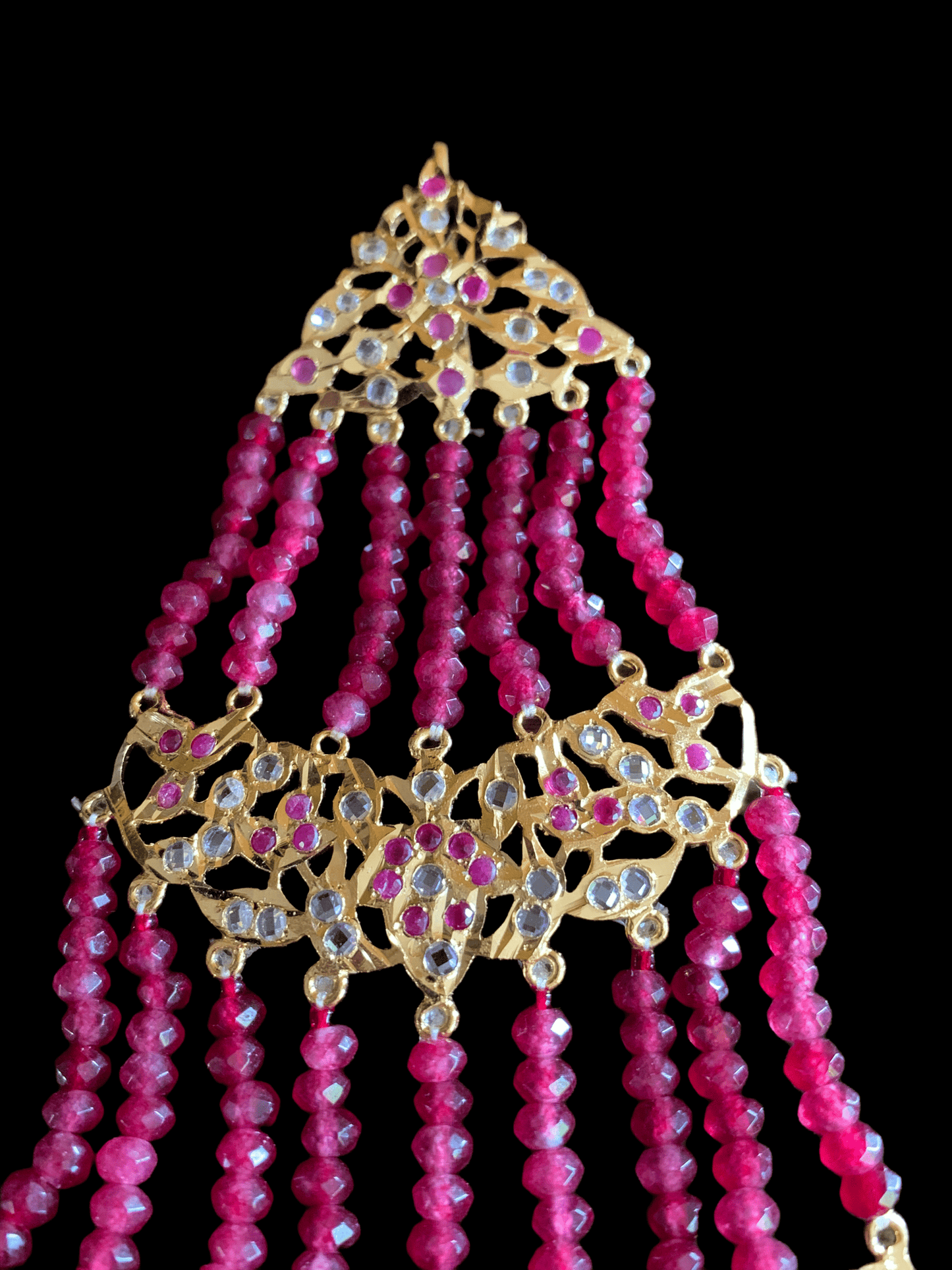 DJHR12  Nisa jhoomar in ruby   ( READY TO SHIP  )