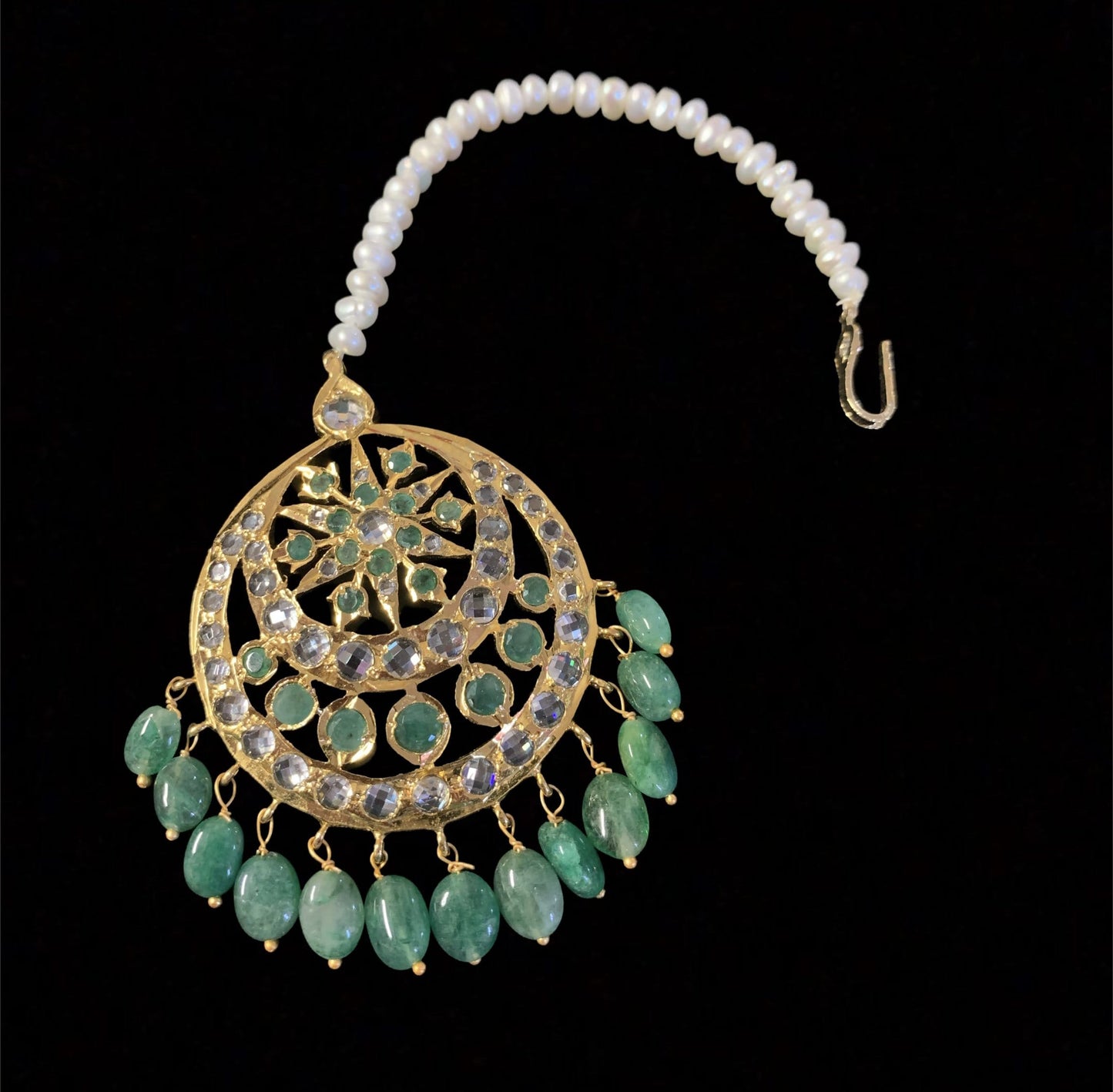 DJTK5 Isra  tika in emeralds and real pearls ( READY TO SHIP  )