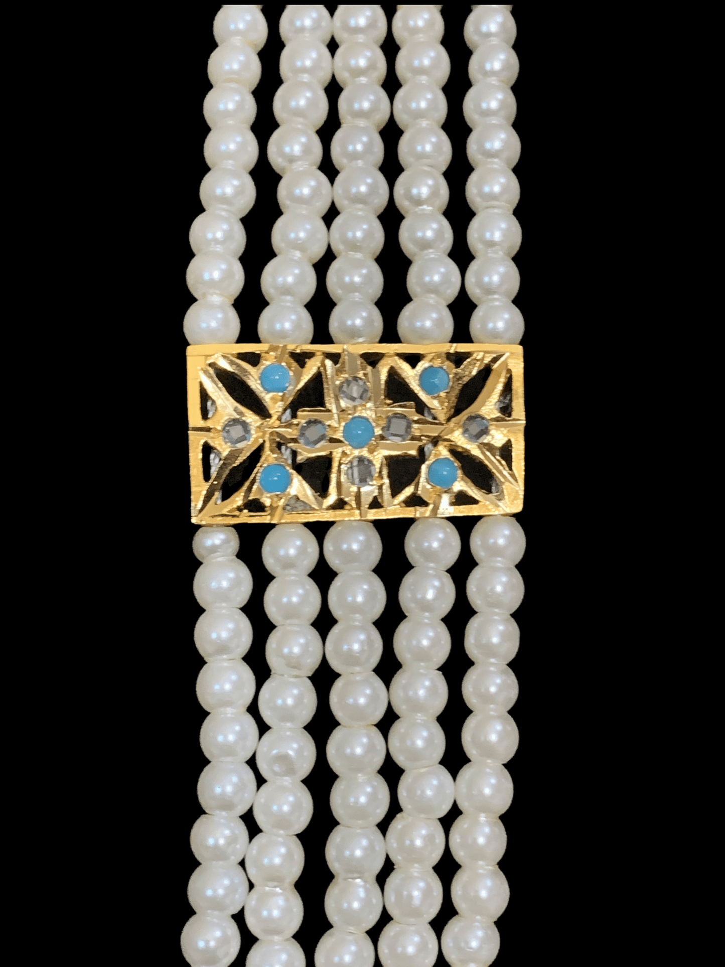 LN9 Cassie rani haar with earrings in turquoise  ( SHIPS IN 4 WEEKS  )
