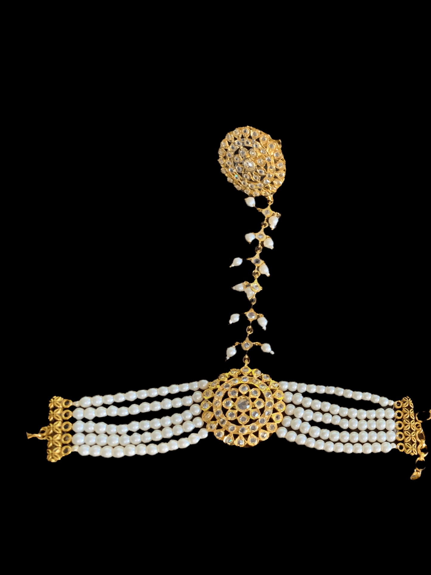 HP12 Trikha haath Phool (pearls  )  -ONE PAIR( READY TO SHIP  )