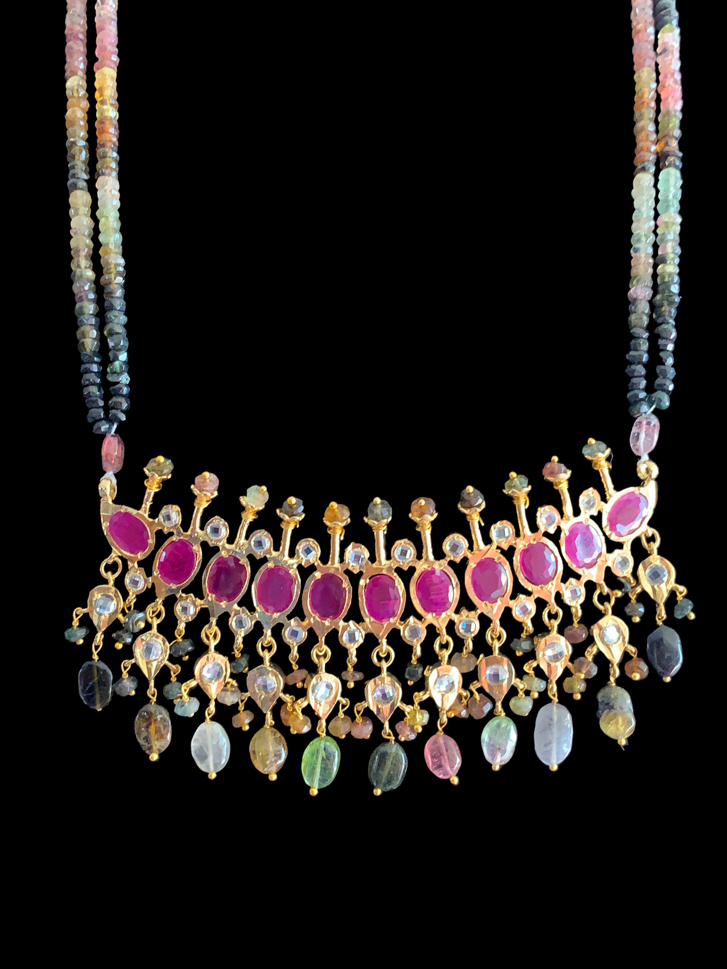 PS302 Tirmani in tourmaline  beads( READY TO SHIP  )