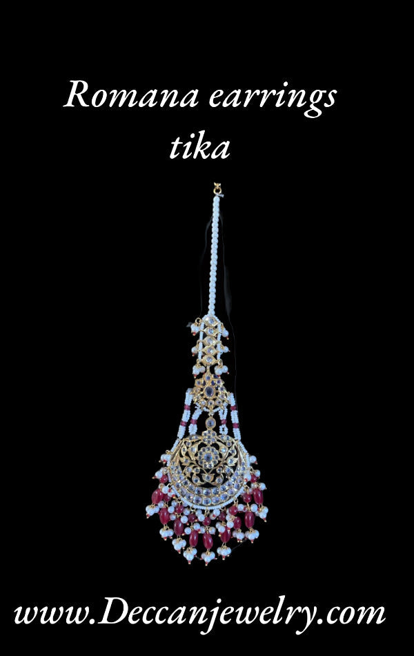 DJET44 Romana earrings tika in rubies   ( READY TO SHIP )