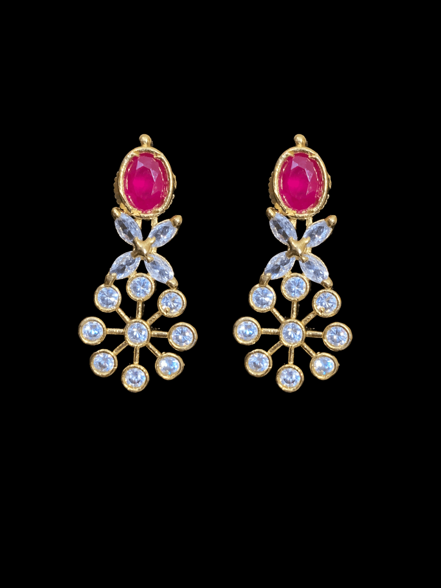 NS135 Navratan necklace with earrings ( READY TO SHIP)