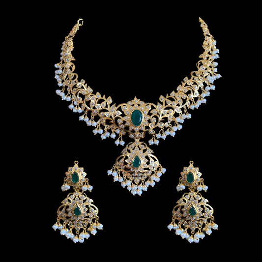 AFSANA  gold plated silver necklace set ( SHIPS IN 5 WEEKS )