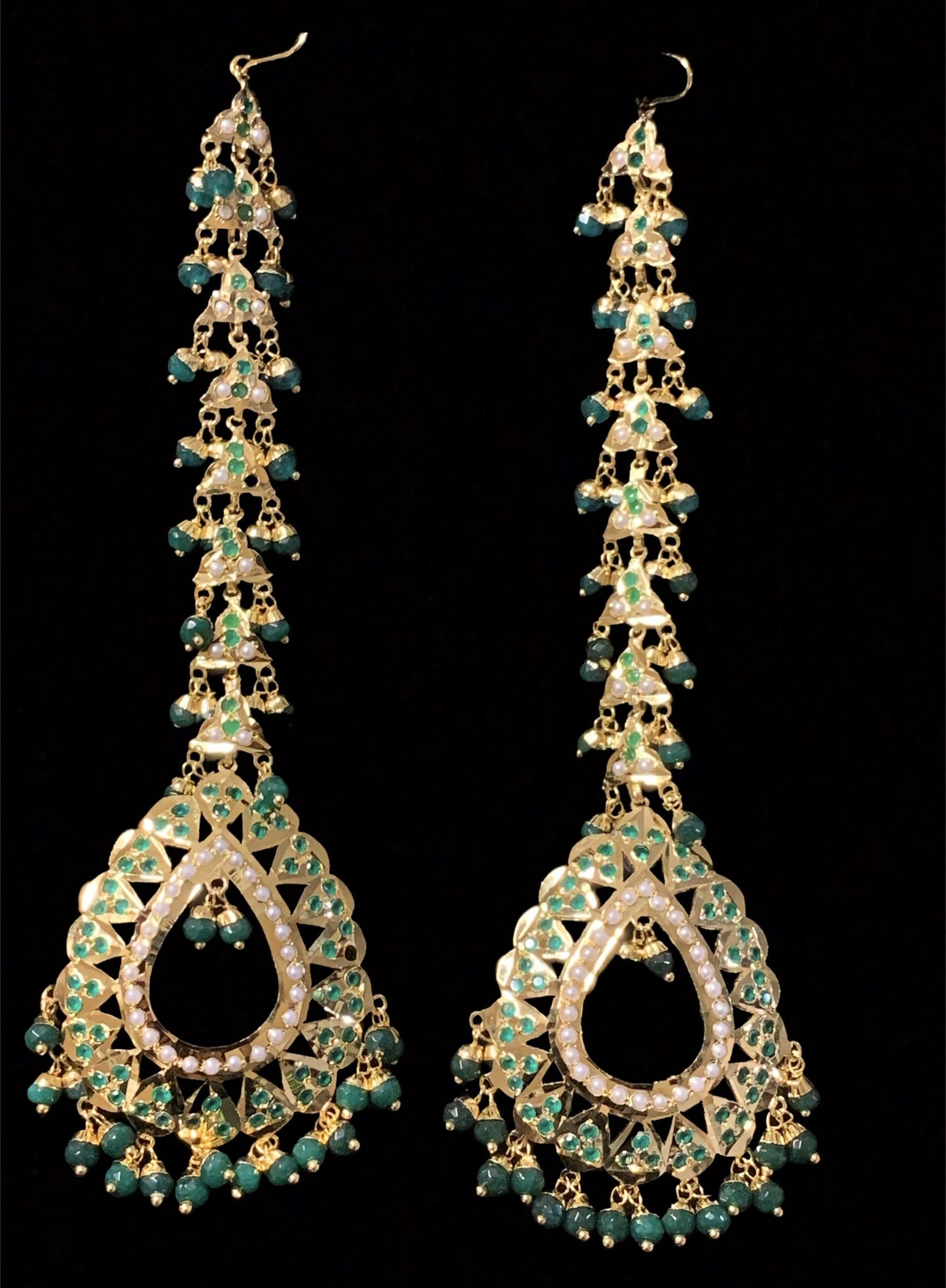 DJET29 Reja earrings tika in green ( READY TO SHIP )