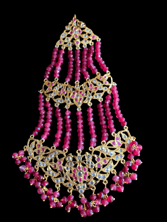 DJHR12  Nisa jhoomar in ruby   ( READY TO SHIP  )