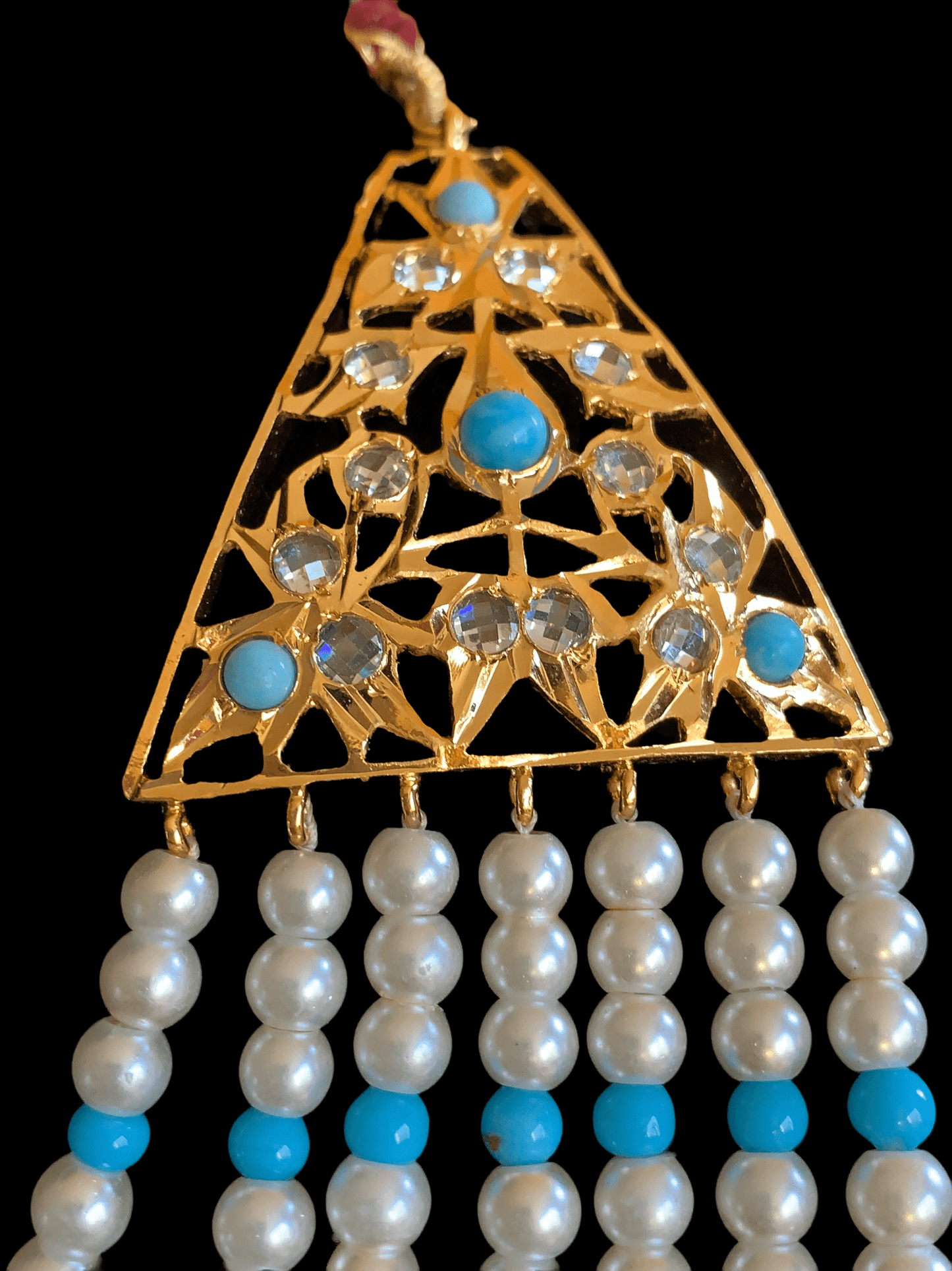 SAT22 Insia Hyderabadi satlada in turquoise or feroza ( SHIPS IN 4 WERKS )