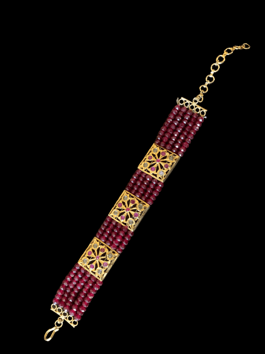 B75 ruby gold plated bracelet ( SHIPS IN 4 WEEKS  )