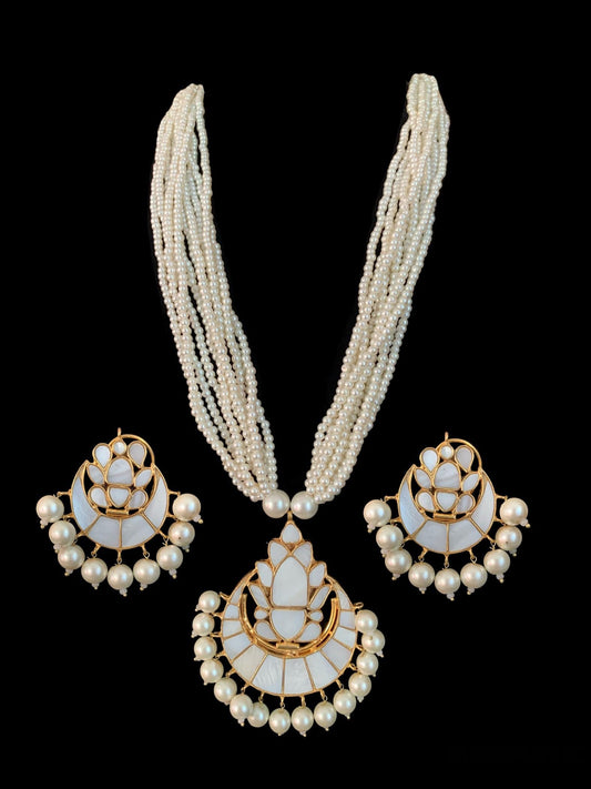 PS413 Niswa mother of pearl pendant set (READY TO SHIP )
