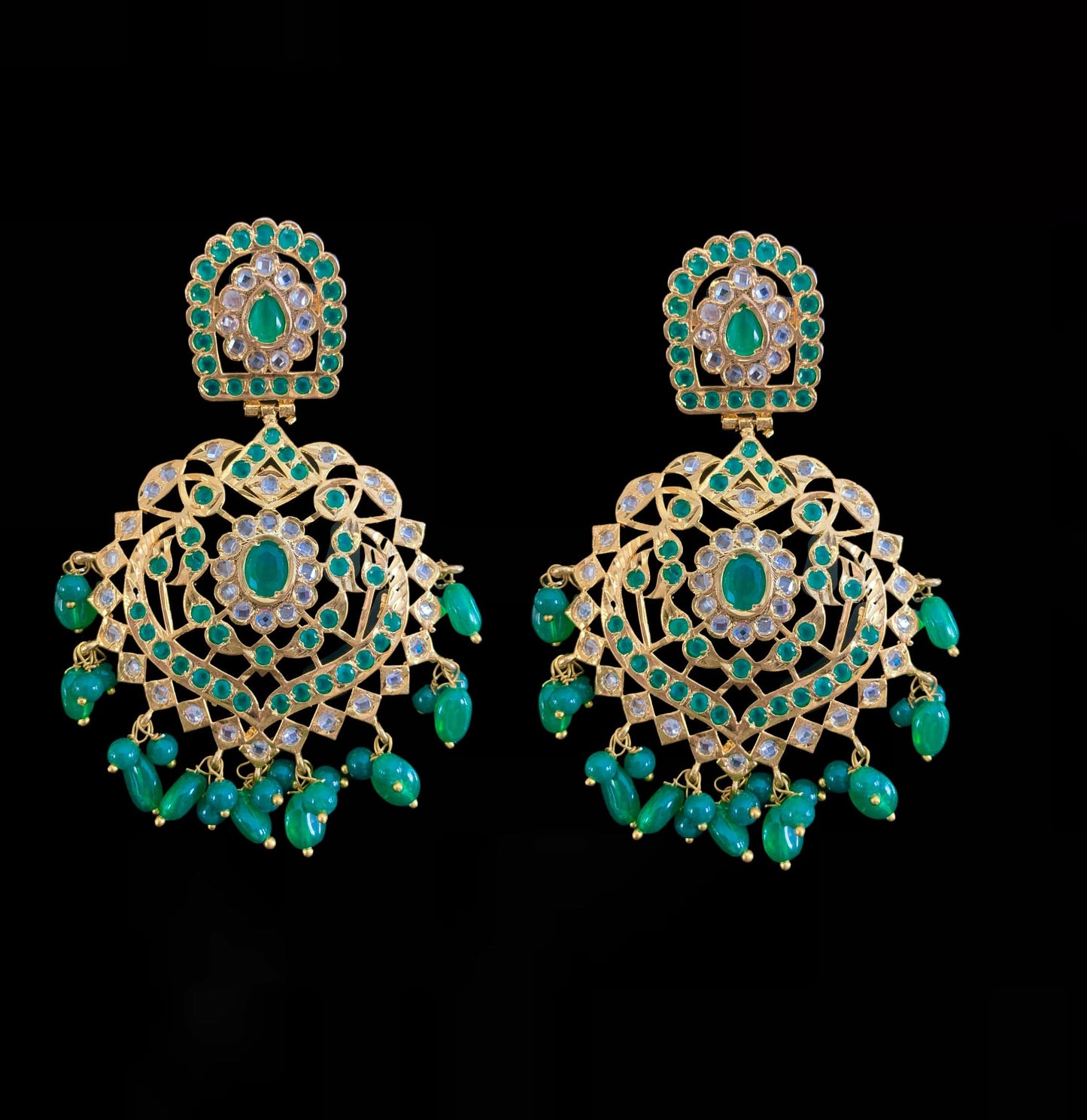 DLN20 Mehnaz green Rani haar ( READY TO SHIP )