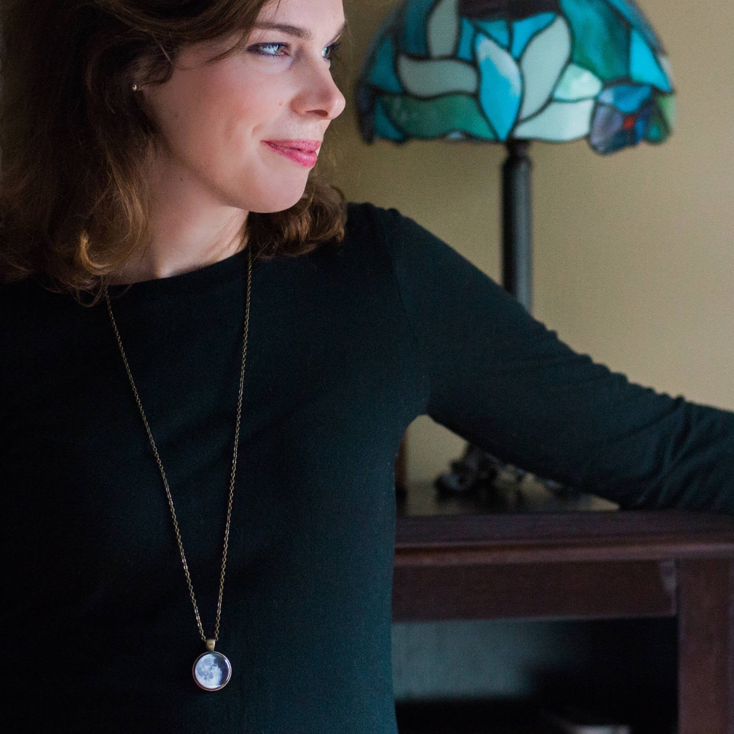 Interchangeable Moon Phase Necklace