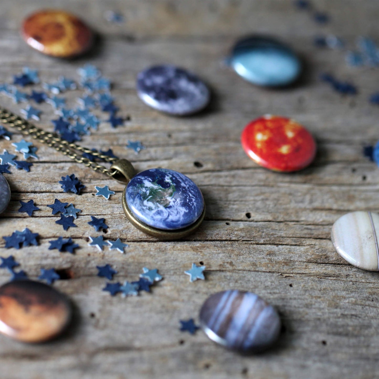 Interchangeable Solar System Necklace