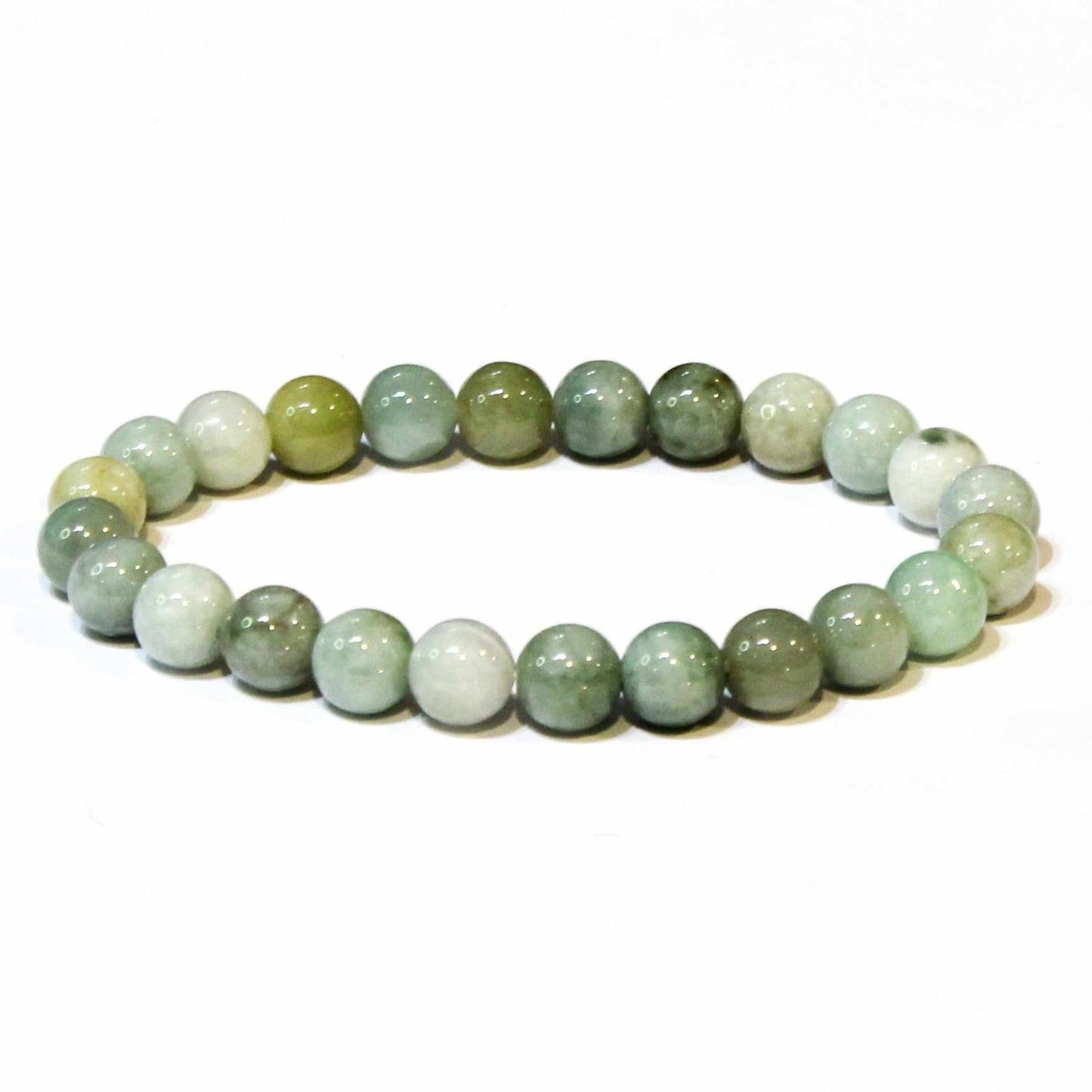 Jadeite Jade Round Bead Bracelet 8mm - Lucky Prosperity