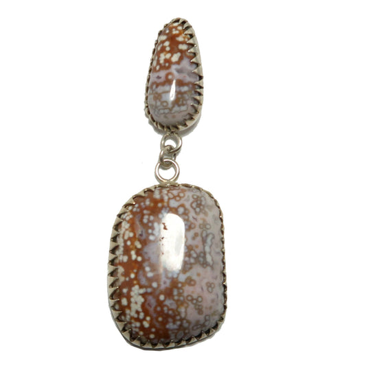 Ocean Jasper Pendant Double Fun Sterling Silver