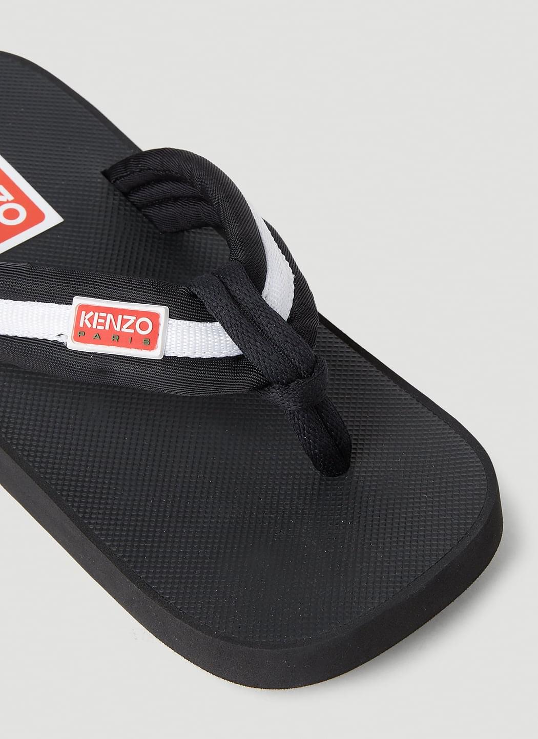 Kenzo Women Logo Patch Flip Flops